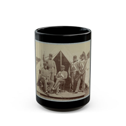 7th New York State Militia, Camp Cameron, D.C., 1861 029 (U.S. Civil War) Black Coffee Mug-15oz-The Sticker Space