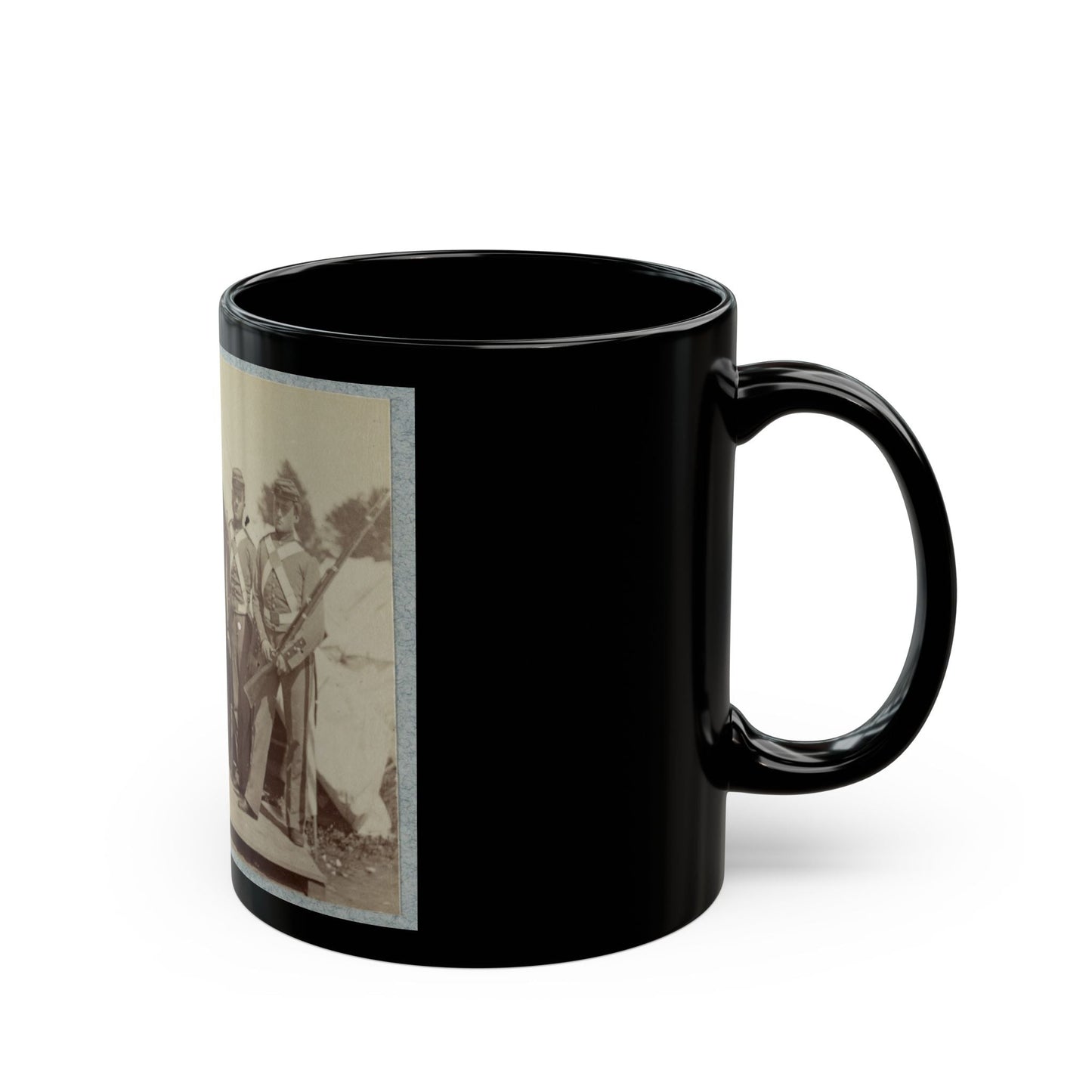 7th New York State Militia, Camp Cameron, D.C., 1861 029 (U.S. Civil War) Black Coffee Mug-The Sticker Space