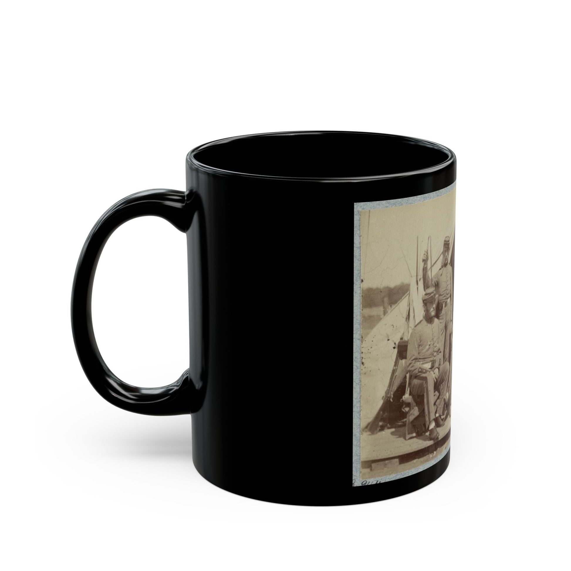 7th New York State Militia, Camp Cameron, D.C., 1861 029 (U.S. Civil War) Black Coffee Mug-The Sticker Space