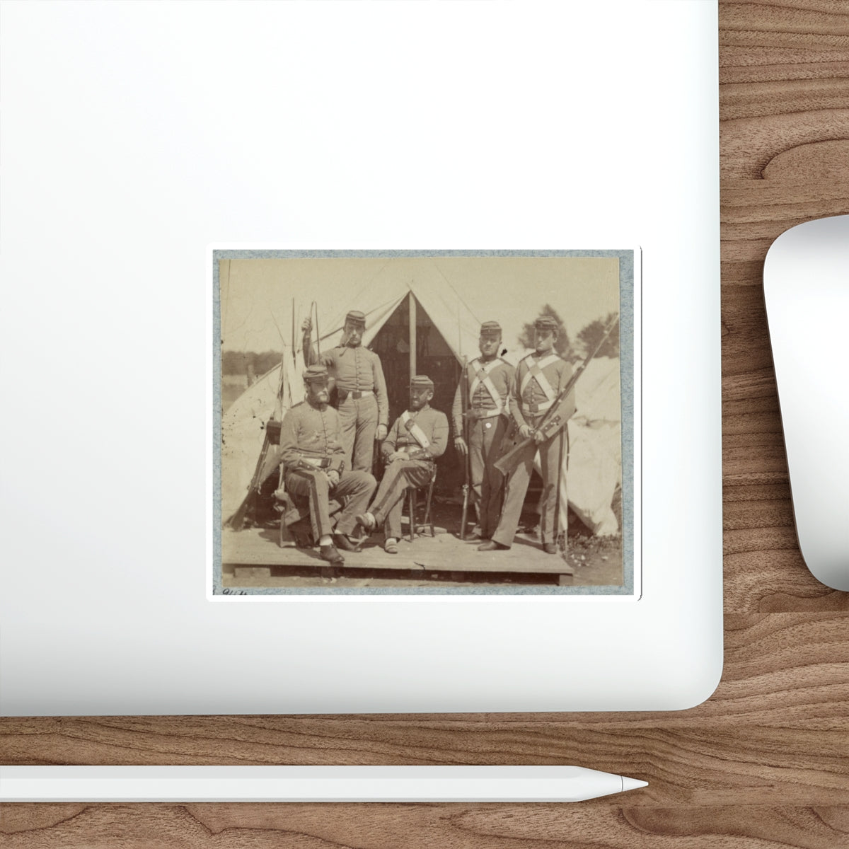 7th New York State Militia, Camp Cameron, D.C., 1861 029 (U.S. Civil War) STICKER Vinyl Die-Cut Decal-The Sticker Space