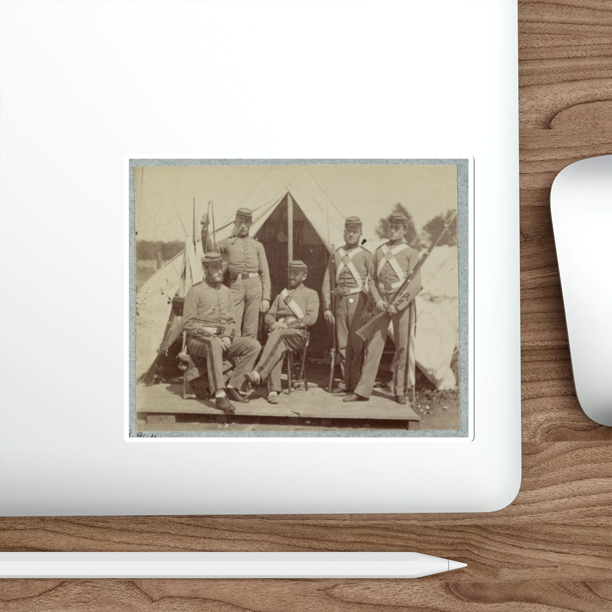 7th New York State Militia, Camp Cameron, D.C., 1861 029 (U.S. Civil War) STICKER Vinyl Die-Cut Decal-The Sticker Space