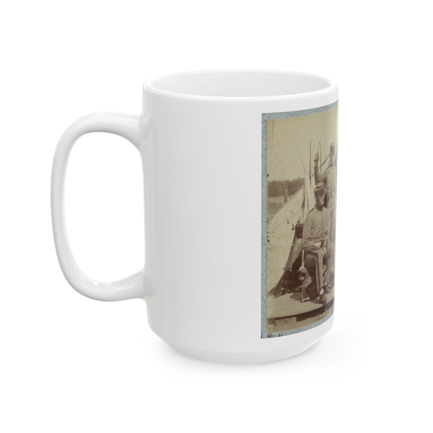 7th New York State Militia, Camp Cameron, D.C., 1861 029 (U.S. Civil War) White Coffee Mug-The Sticker Space