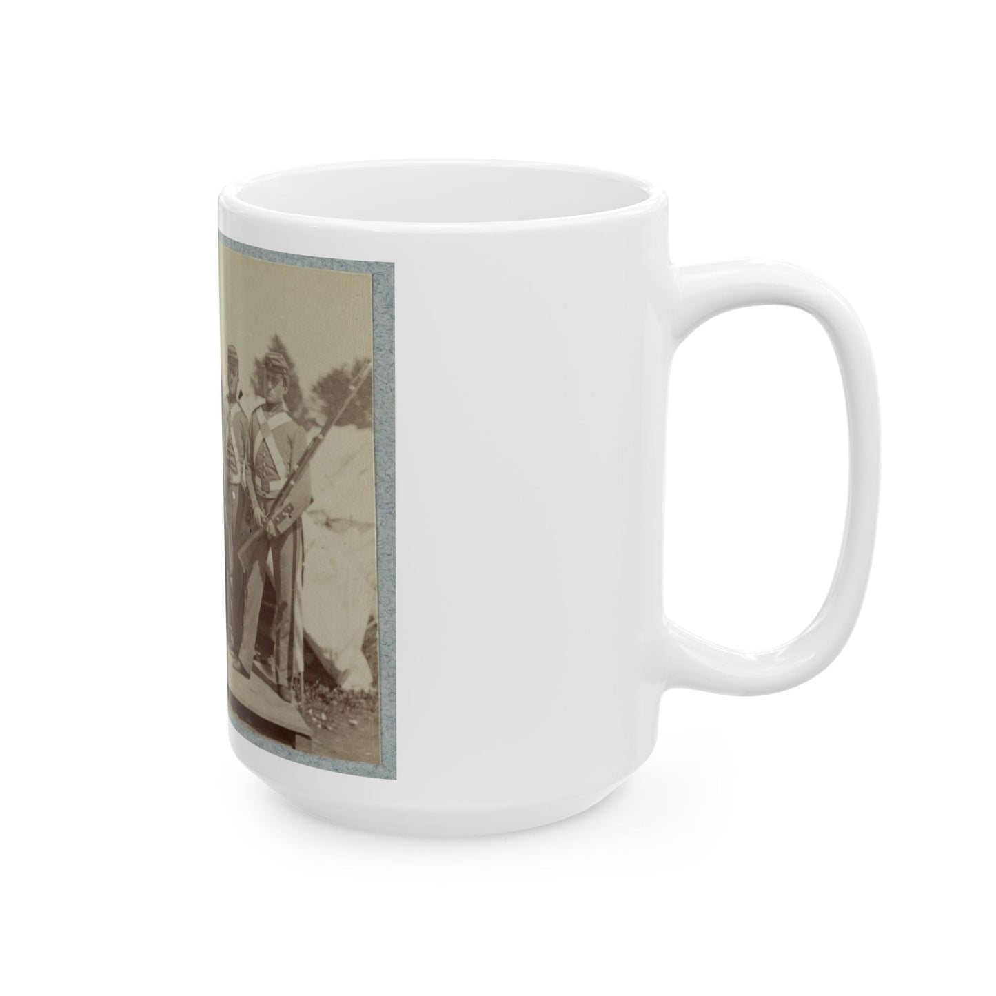 7th New York State Militia, Camp Cameron, D.C., 1861 029 (U.S. Civil War) White Coffee Mug-The Sticker Space