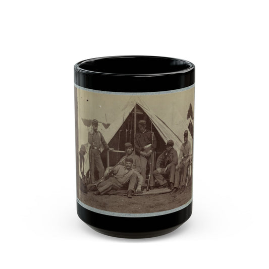 7th New York State Militia, Camp Cameron, D.C., 1861 030 (U.S. Civil War) Black Coffee Mug-15oz-The Sticker Space