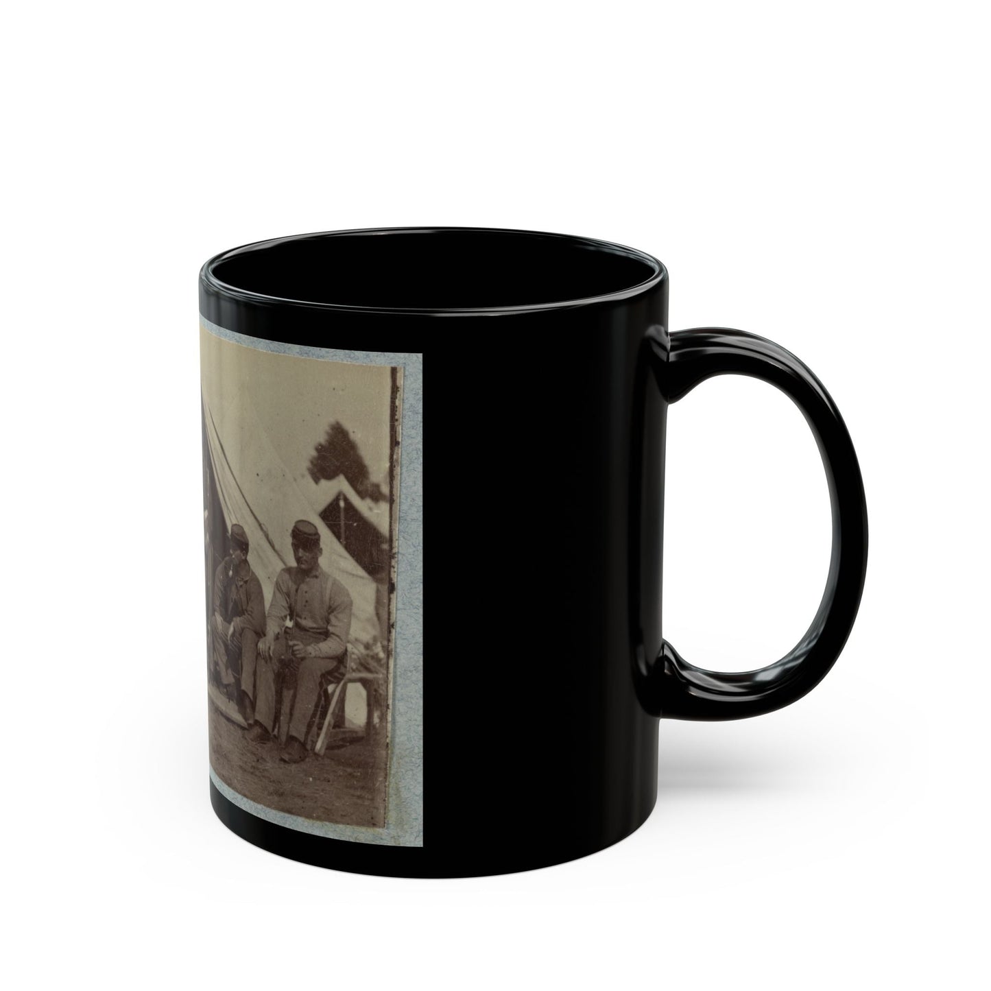 7th New York State Militia, Camp Cameron, D.C., 1861 030 (U.S. Civil War) Black Coffee Mug-The Sticker Space