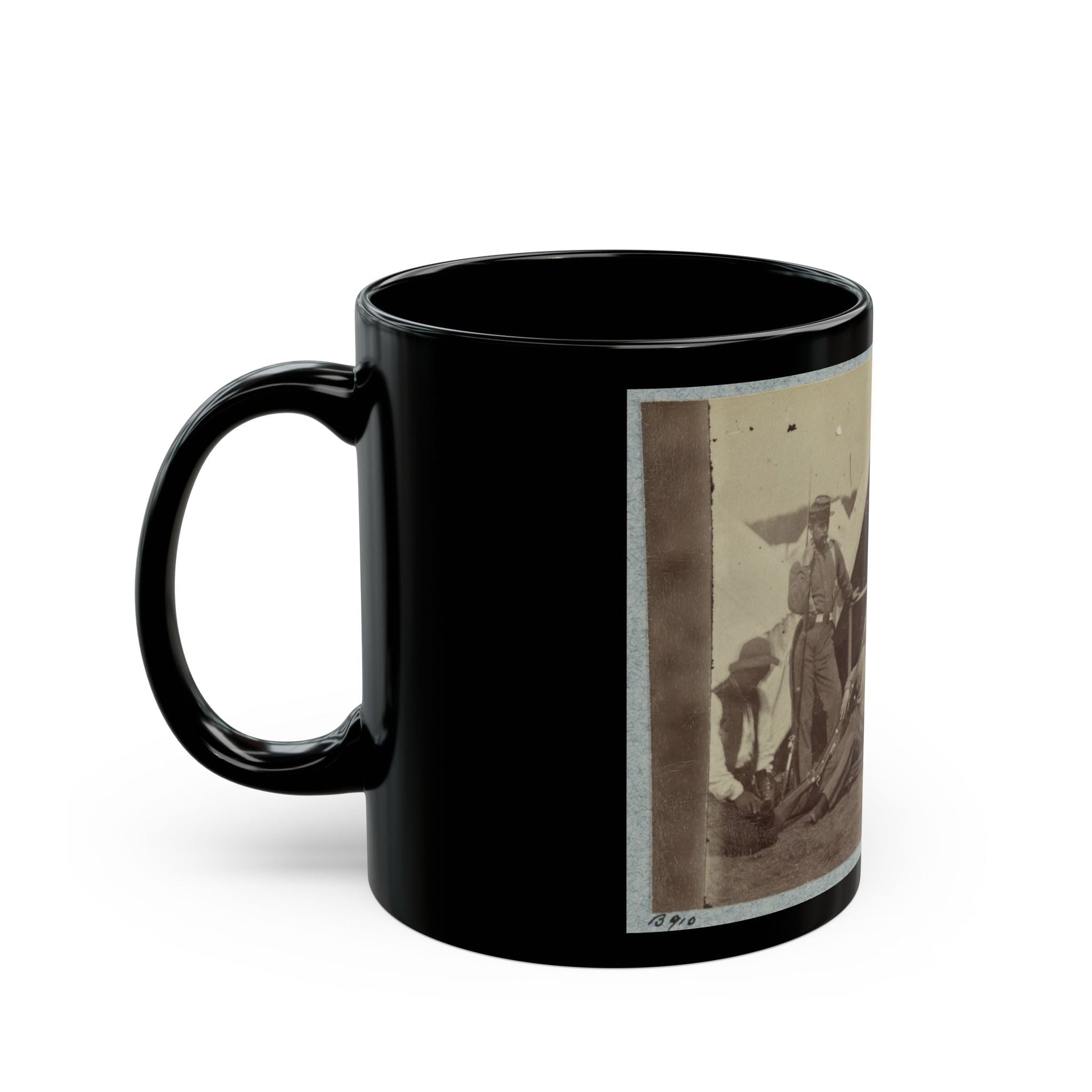 7th New York State Militia, Camp Cameron, D.C., 1861 030 (U.S. Civil War) Black Coffee Mug-The Sticker Space