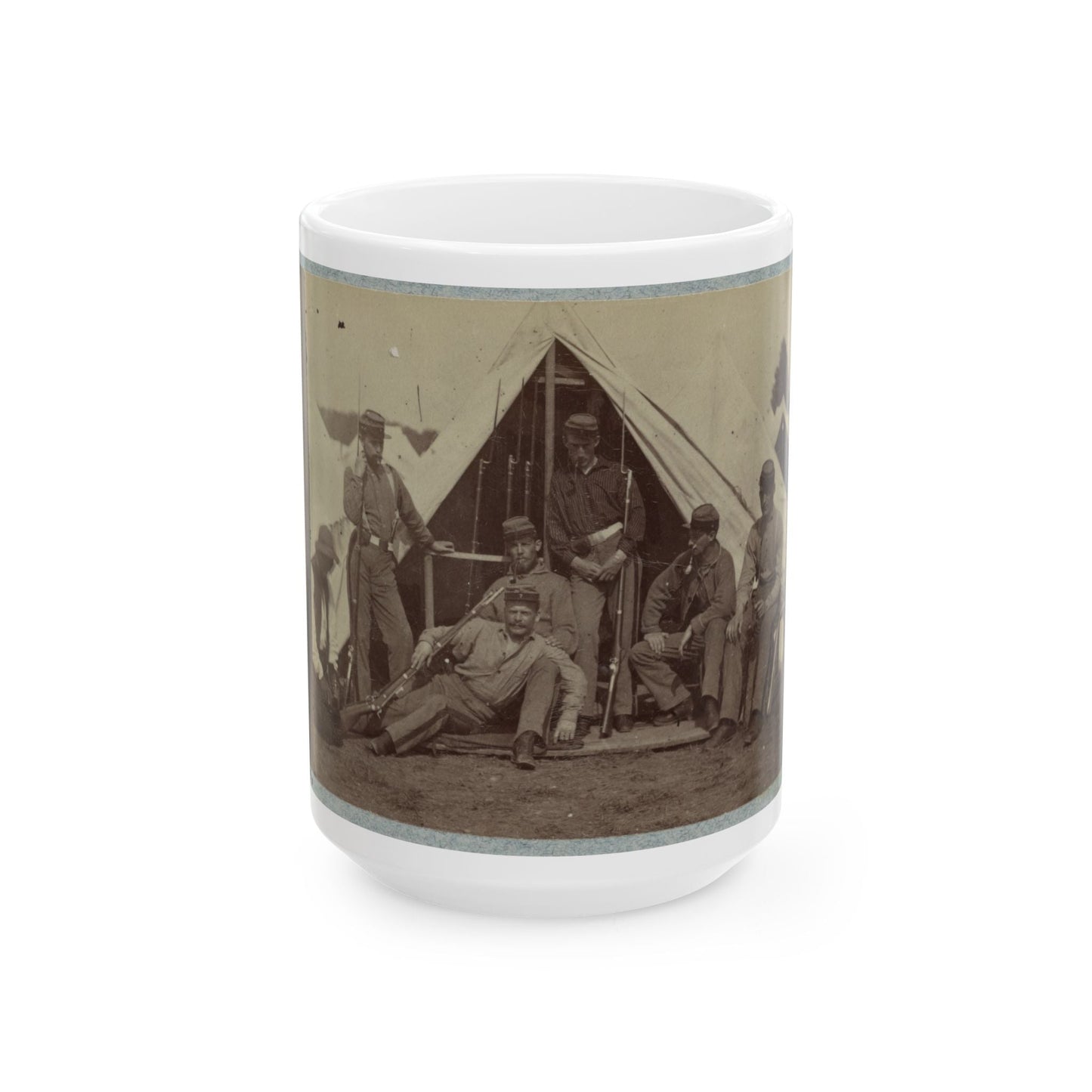 7th New York State Militia, Camp Cameron, D.C., 1861 030 (U.S. Civil War) White Coffee Mug-15oz-The Sticker Space