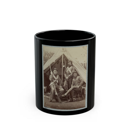 7th New York State Militia, Camp Cameron, D.C., 1861 031 (U.S. Civil War) Black Coffee Mug-11oz-The Sticker Space