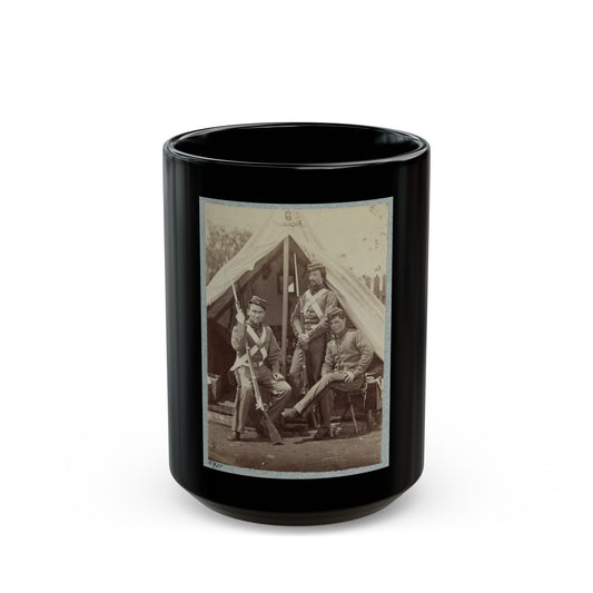 7th New York State Militia, Camp Cameron, D.C., 1861 031 (U.S. Civil War) Black Coffee Mug-15oz-The Sticker Space