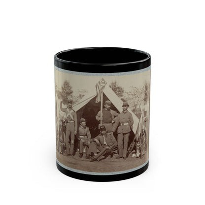 7th New York State Militia, Camp Cameron, D.C., 1861 032 (U.S. Civil War) Black Coffee Mug-11oz-The Sticker Space