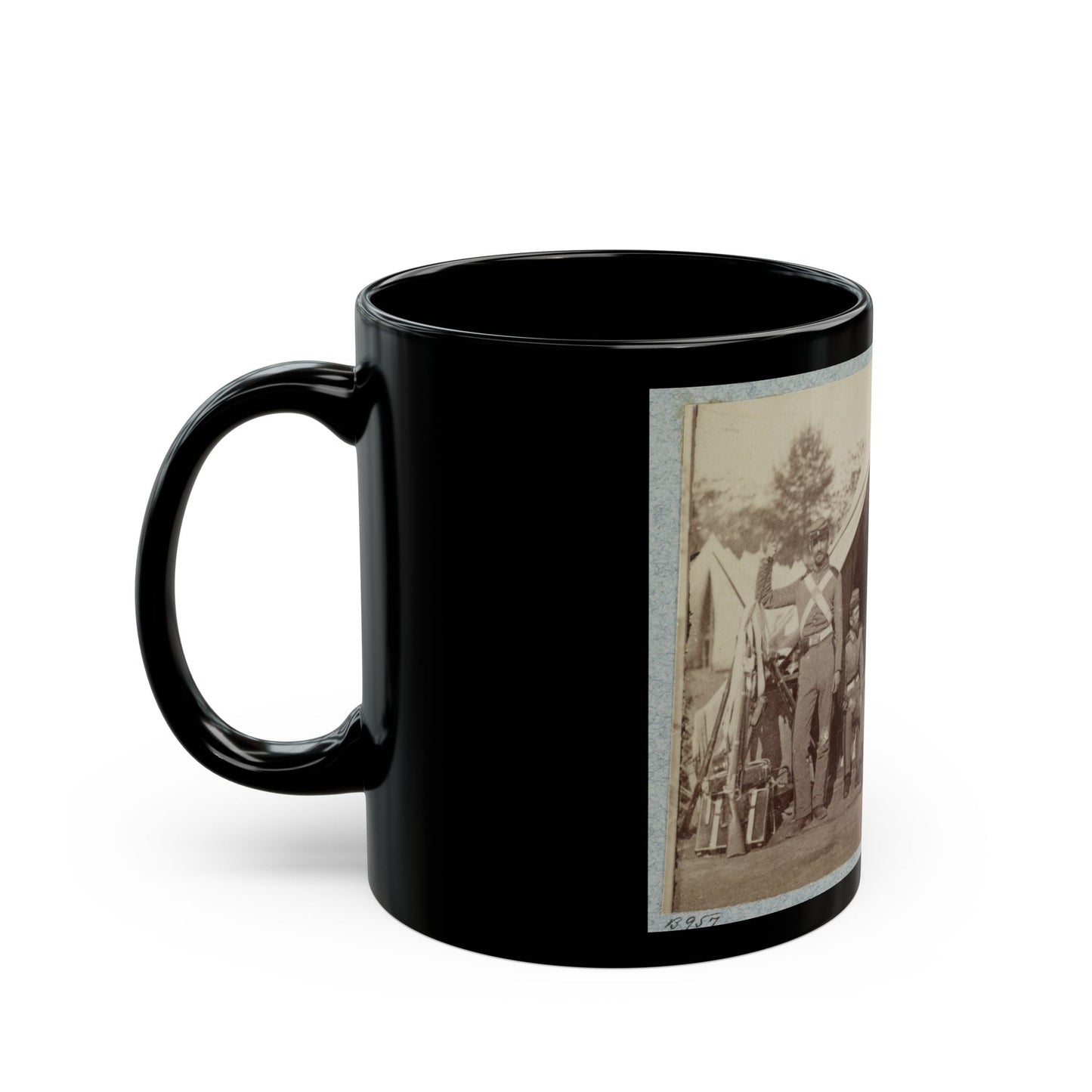 7th New York State Militia, Camp Cameron, D.C., 1861 032 (U.S. Civil War) Black Coffee Mug-The Sticker Space