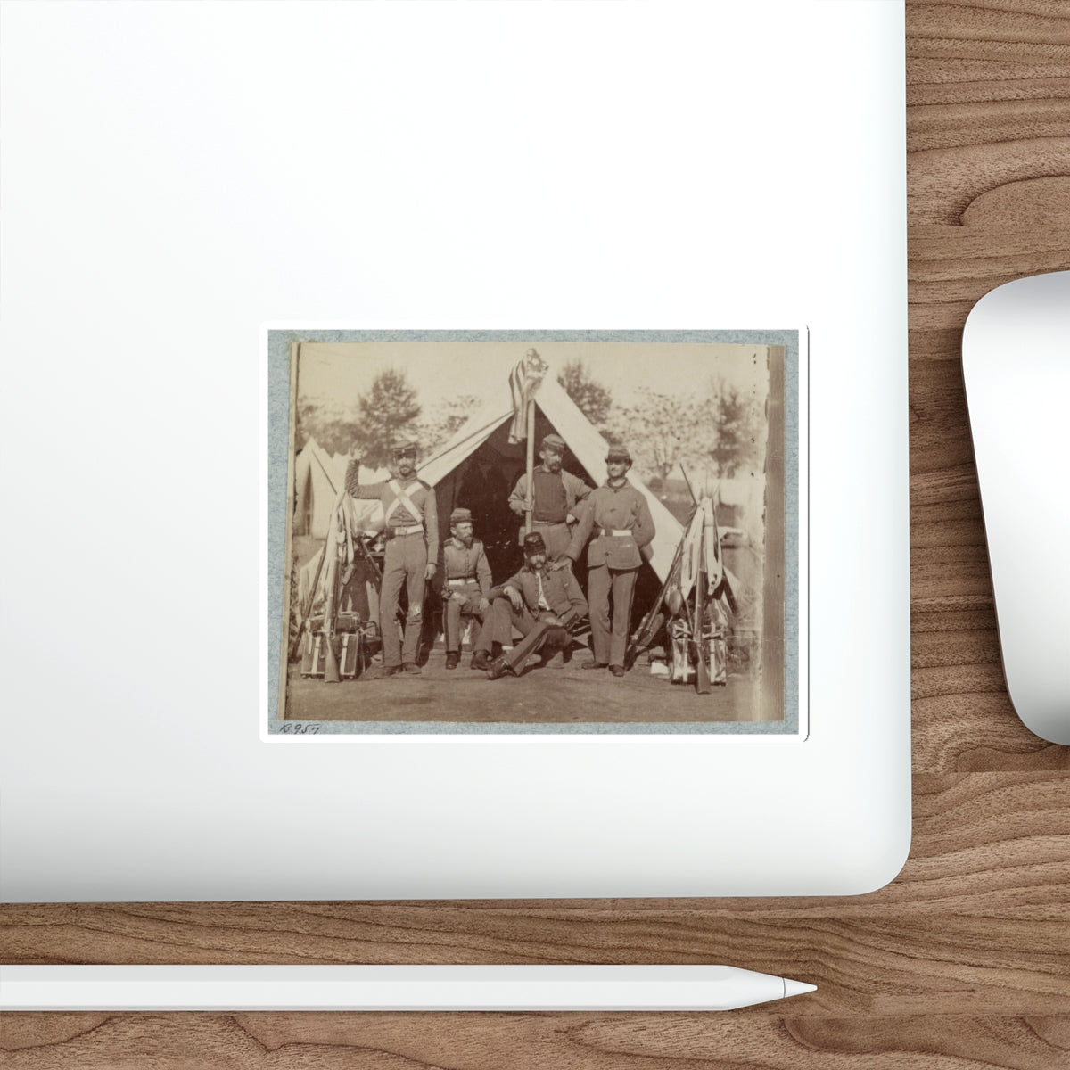 7th New York State Militia, Camp Cameron, D.C., 1861 032 (U.S. Civil War) STICKER Vinyl Die-Cut Decal-The Sticker Space