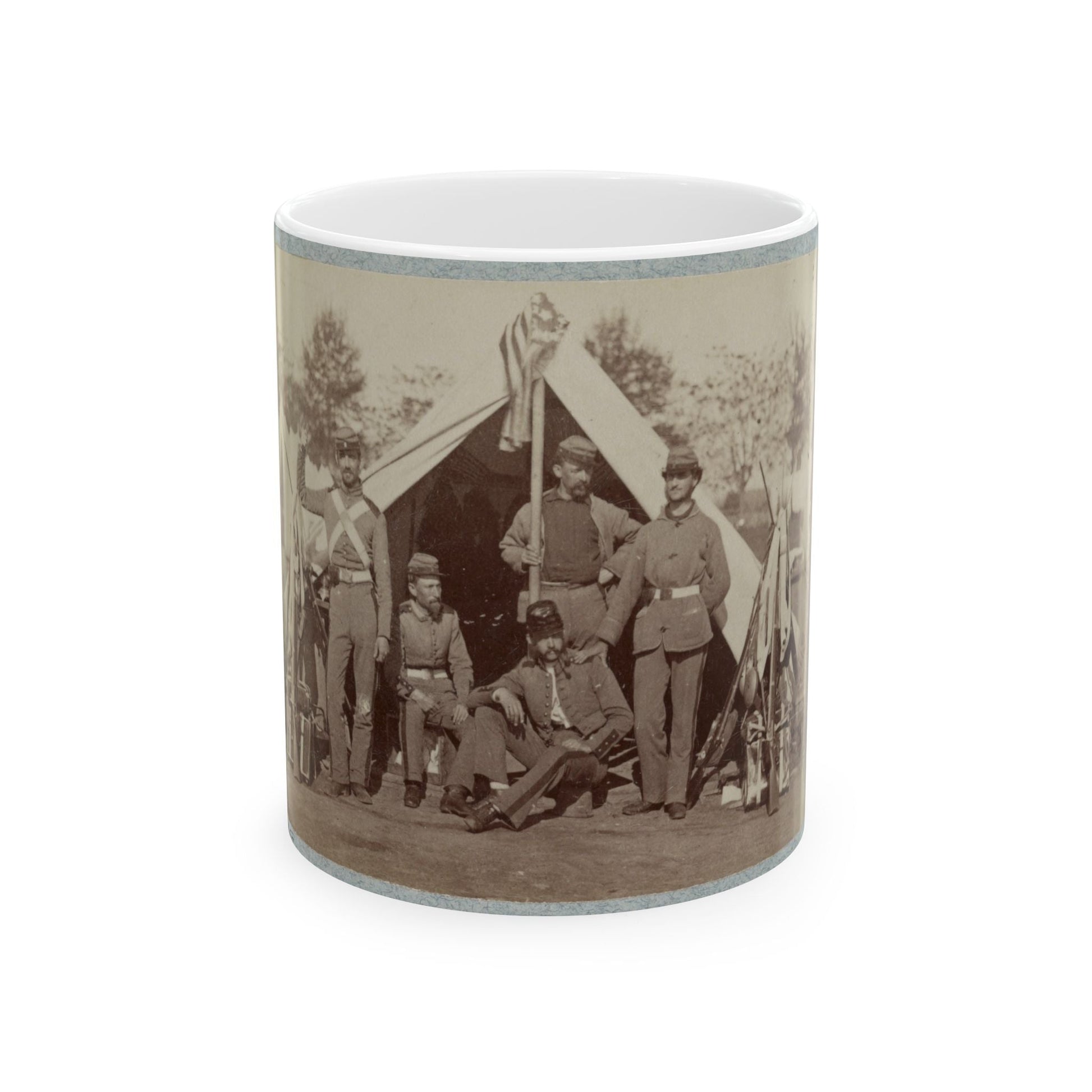 7th New York State Militia, Camp Cameron, D.C., 1861 032 (U.S. Civil War) White Coffee Mug-11oz-The Sticker Space