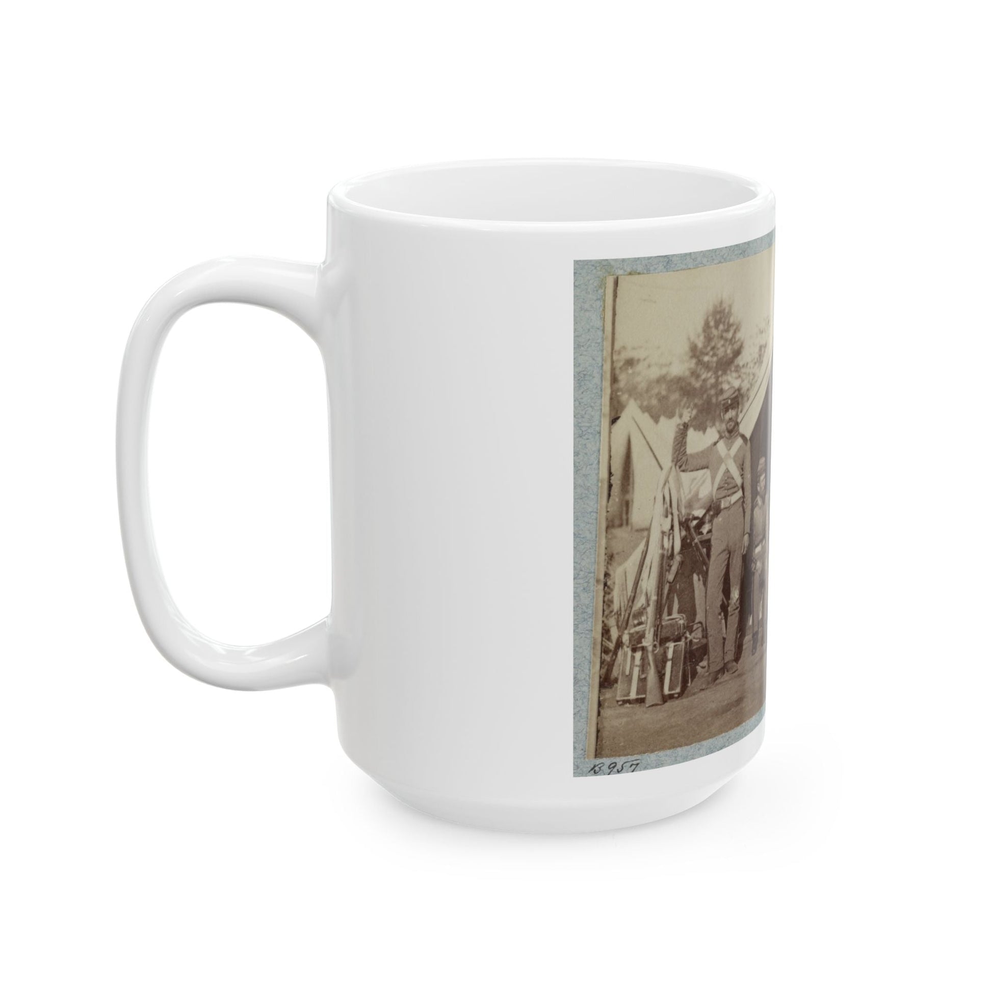 7th New York State Militia, Camp Cameron, D.C., 1861 032 (U.S. Civil War) White Coffee Mug-The Sticker Space