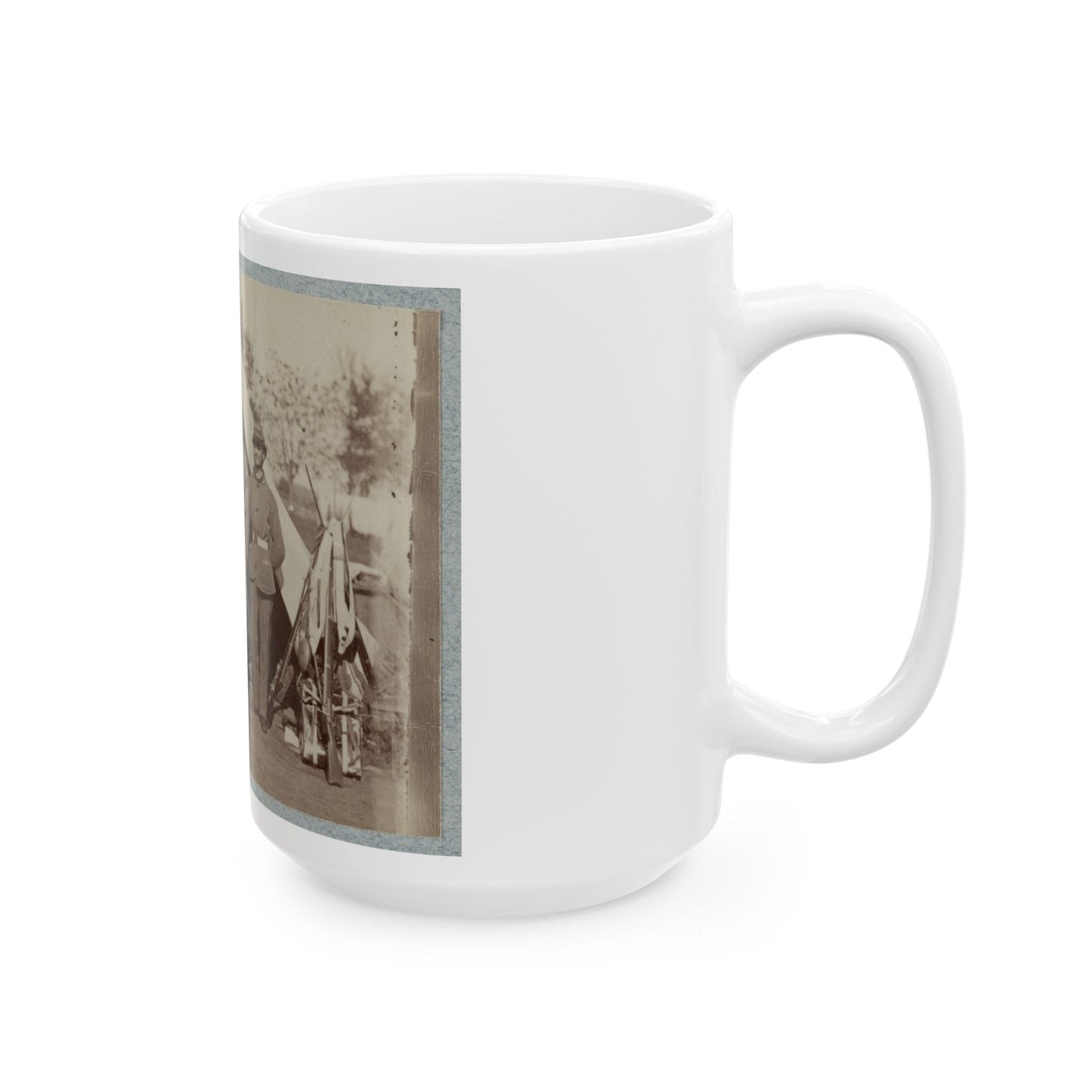 7th New York State Militia, Camp Cameron, D.C., 1861 032 (U.S. Civil War) White Coffee Mug-The Sticker Space