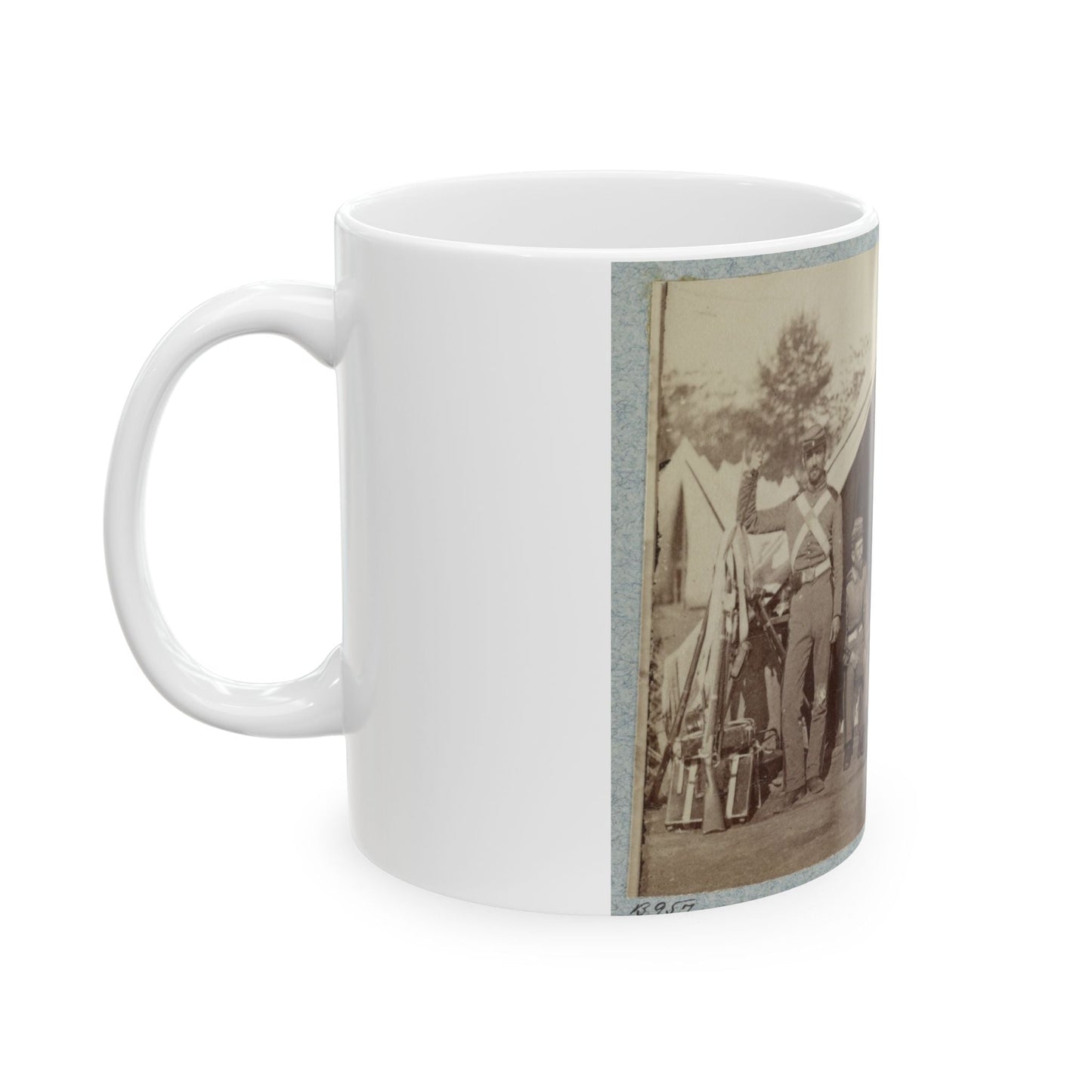 7th New York State Militia, Camp Cameron, D.C., 1861 032 (U.S. Civil War) White Coffee Mug-The Sticker Space