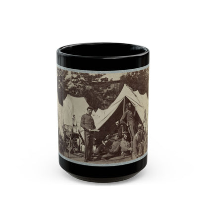 7th New York State Militia, Camp Cameron, D.C., 1861 033 (U.S. Civil War) Black Coffee Mug-15oz-The Sticker Space