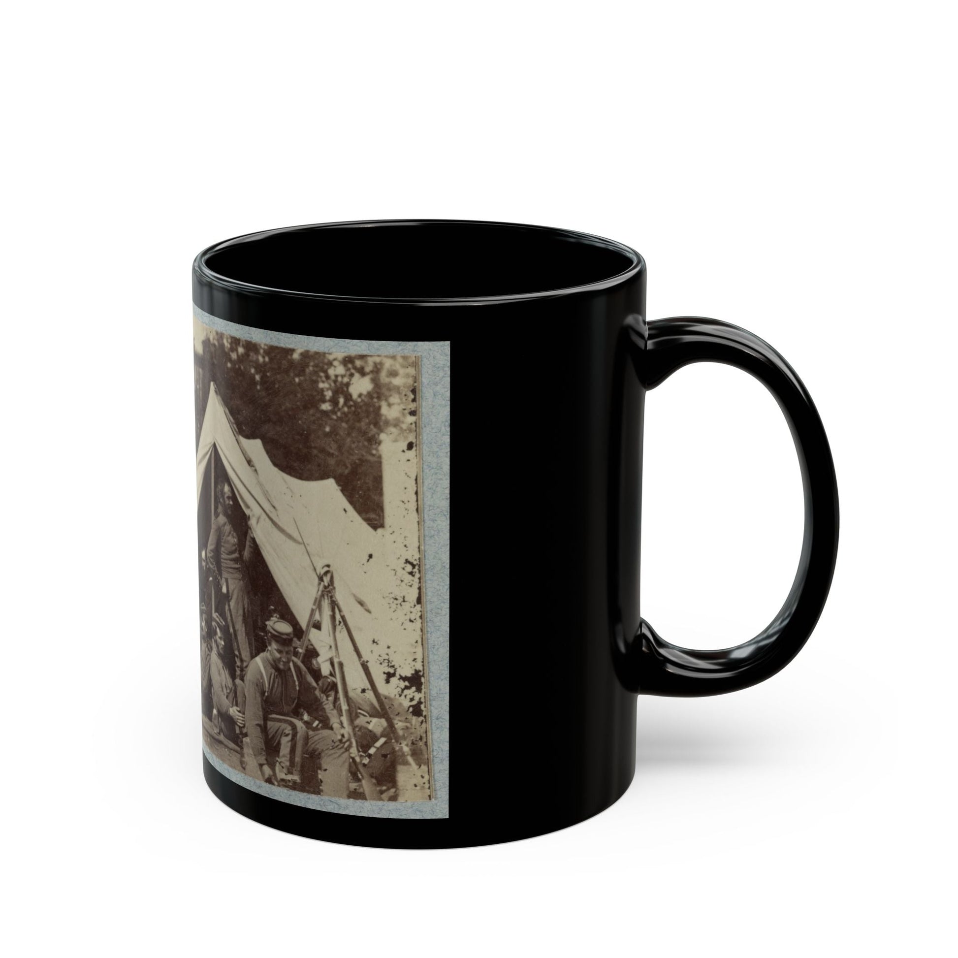 7th New York State Militia, Camp Cameron, D.C., 1861 033 (U.S. Civil War) Black Coffee Mug-The Sticker Space