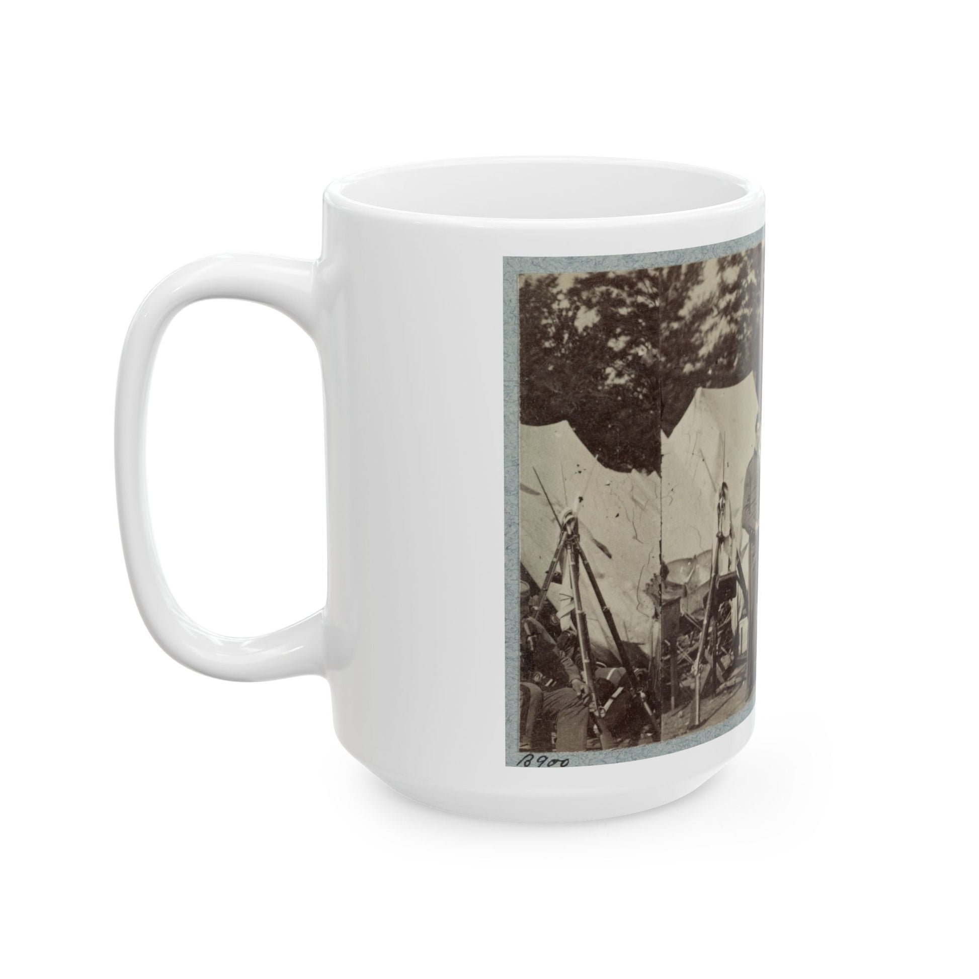 7th New York State Militia, Camp Cameron, D.C., 1861 033 (U.S. Civil War) White Coffee Mug-The Sticker Space