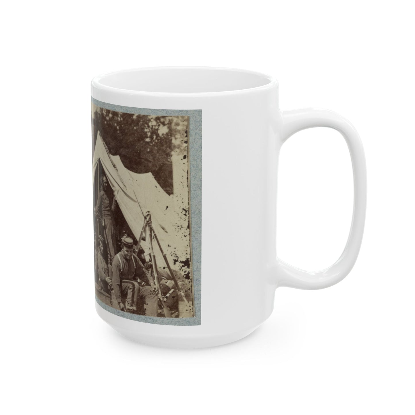 7th New York State Militia, Camp Cameron, D.C., 1861 033 (U.S. Civil War) White Coffee Mug-The Sticker Space