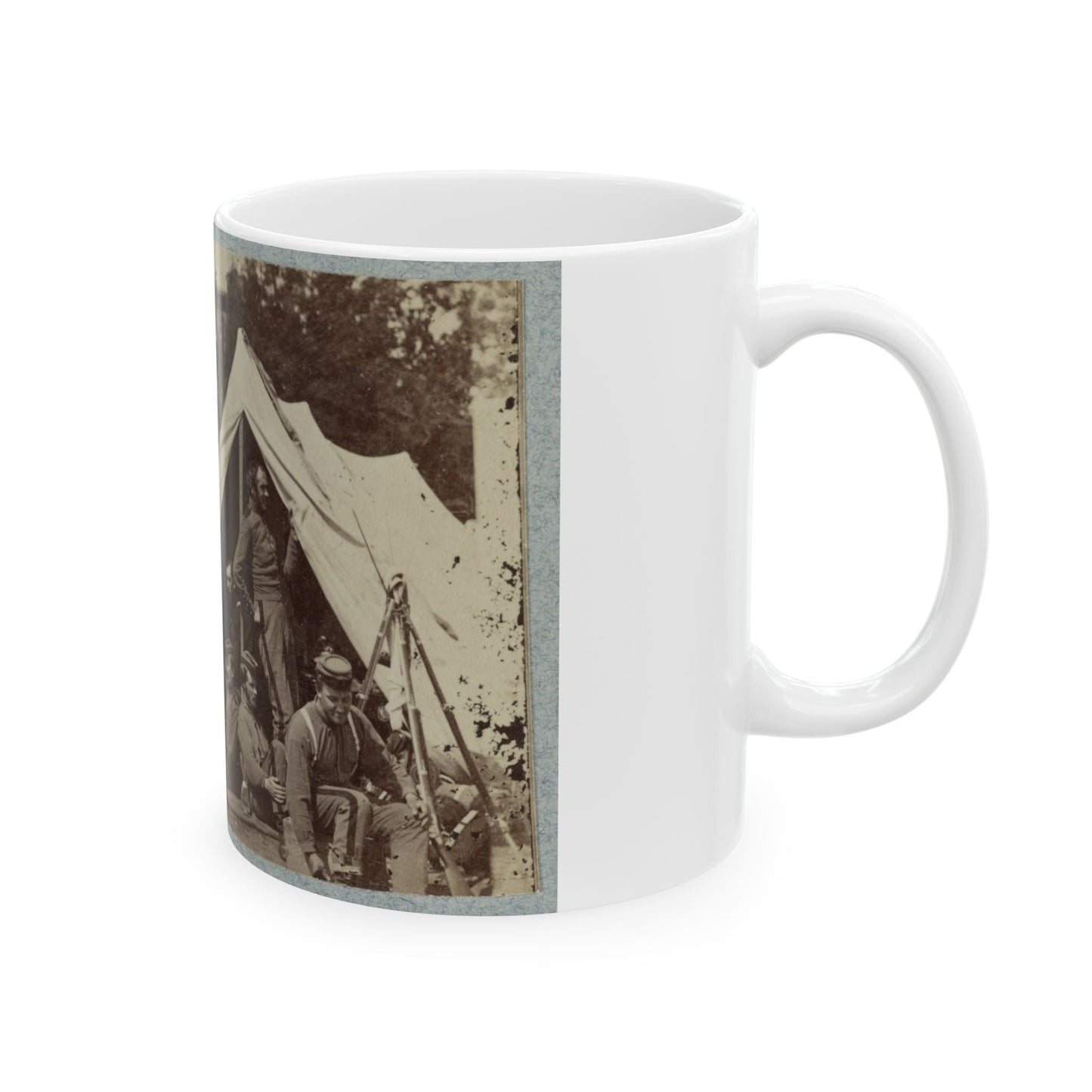 7th New York State Militia, Camp Cameron, D.C., 1861 033 (U.S. Civil War) White Coffee Mug-The Sticker Space