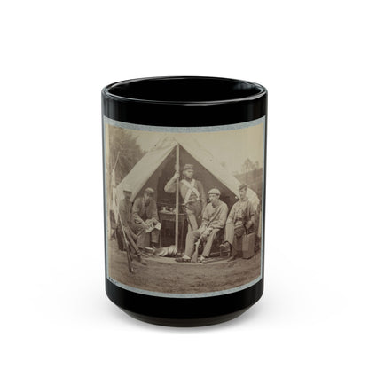 7th New York State Militia, Camp Cameron, D.C., 1861 034 (U.S. Civil War) Black Coffee Mug-15oz-The Sticker Space