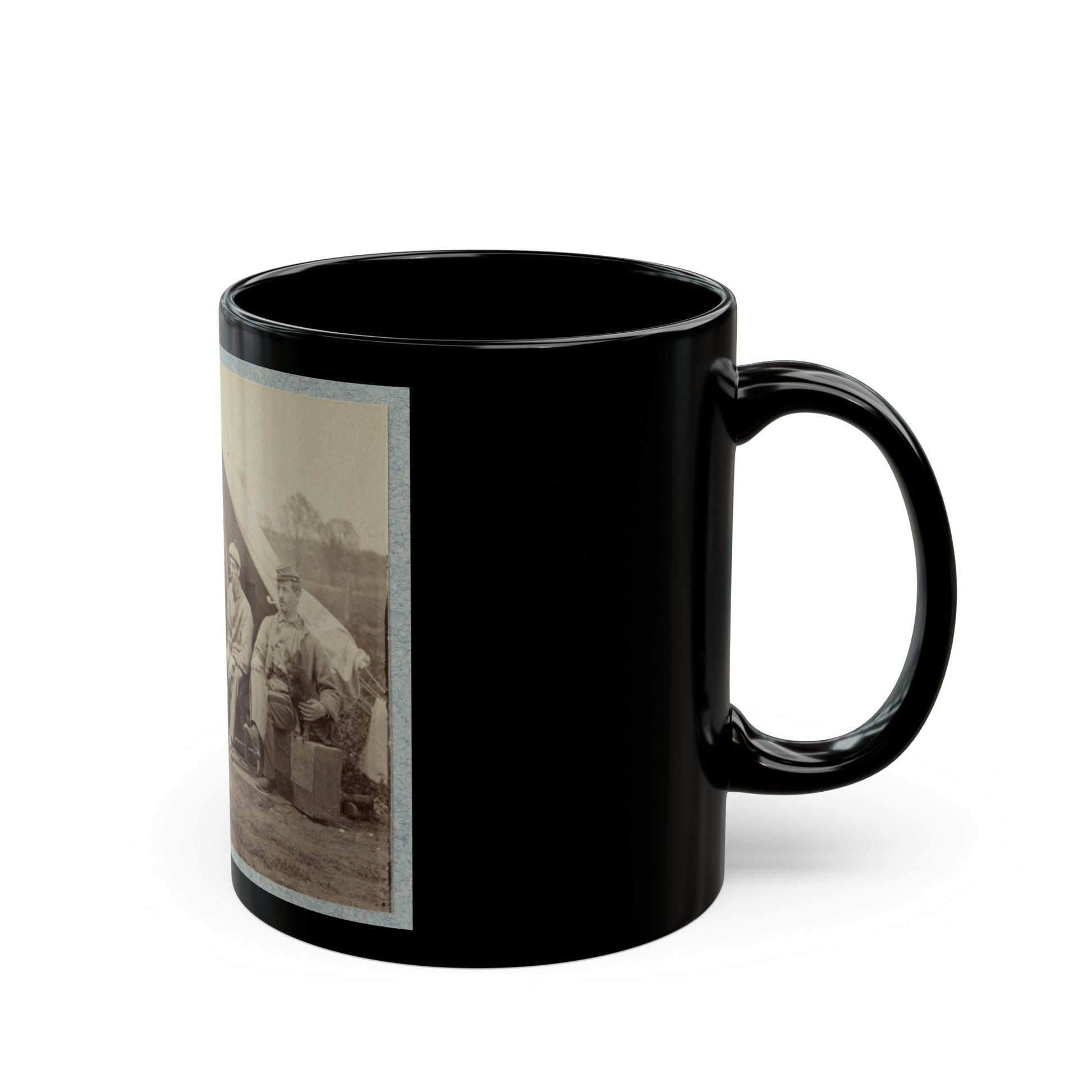 7th New York State Militia, Camp Cameron, D.C., 1861 034 (U.S. Civil War) Black Coffee Mug-The Sticker Space