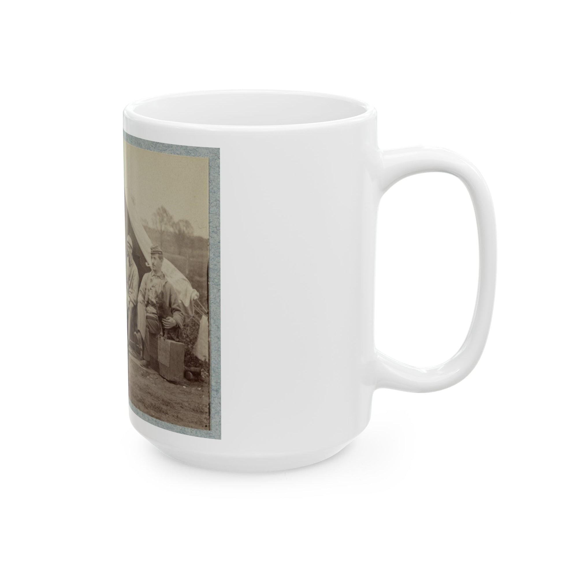 7th New York State Militia, Camp Cameron, D.C., 1861 034 (U.S. Civil War) White Coffee Mug-The Sticker Space