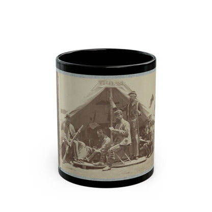 7th New York State Militia, Camp Cameron, D.C., 1861 035 (U.S. Civil War) Black Coffee Mug-11oz-The Sticker Space