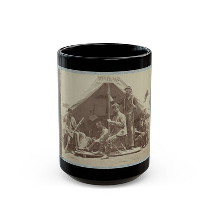 7th New York State Militia, Camp Cameron, D.C., 1861 035 (U.S. Civil War) Black Coffee Mug-15oz-The Sticker Space