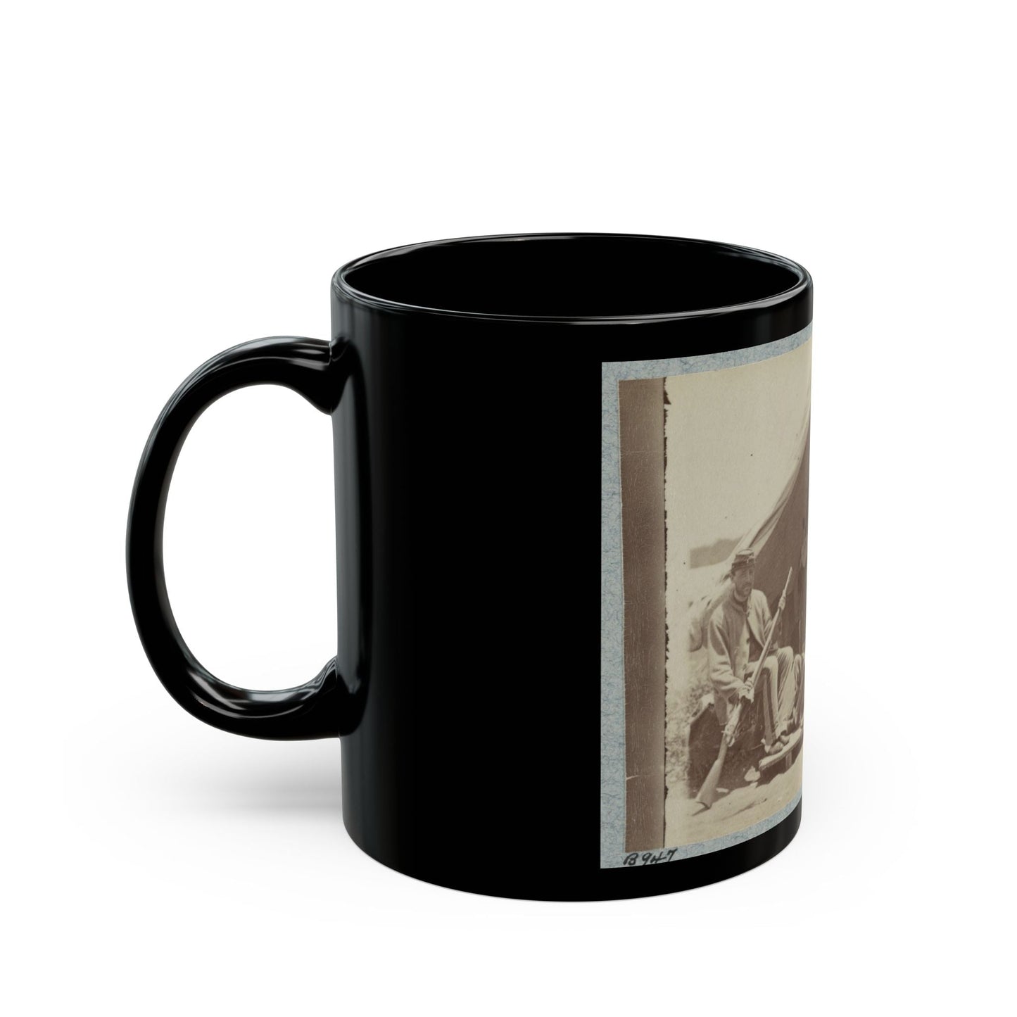 7th New York State Militia, Camp Cameron, D.C., 1861 035 (U.S. Civil War) Black Coffee Mug-The Sticker Space