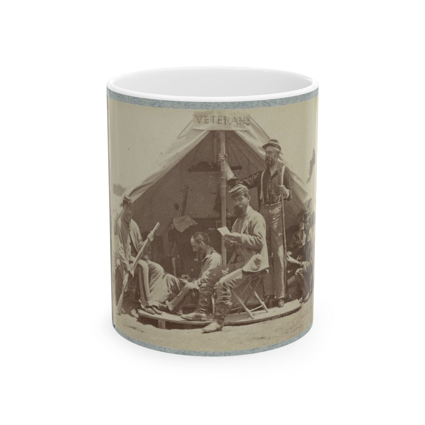 7th New York State Militia, Camp Cameron, D.C., 1861 035 (U.S. Civil War) White Coffee Mug-11oz-The Sticker Space