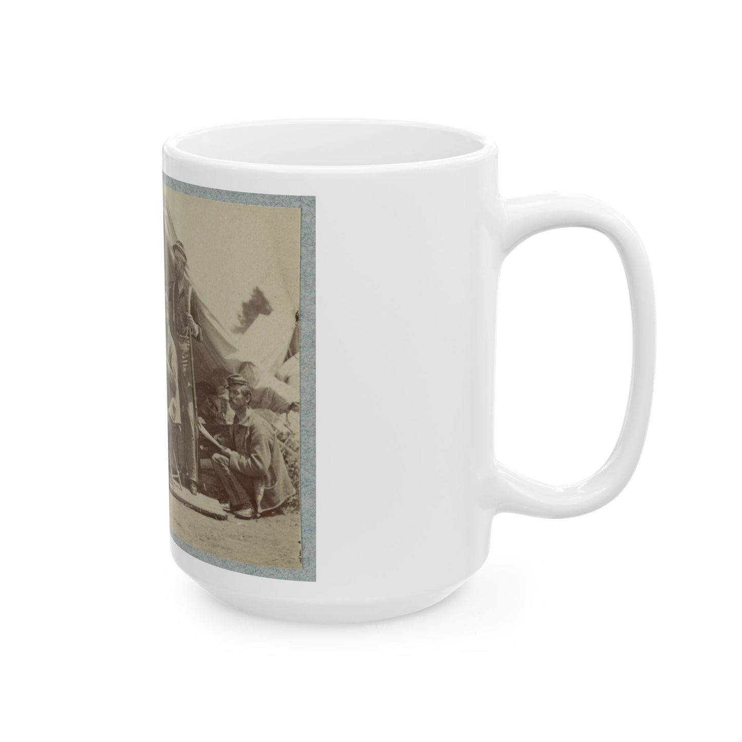 7th New York State Militia, Camp Cameron, D.C., 1861 035 (U.S. Civil War) White Coffee Mug-The Sticker Space