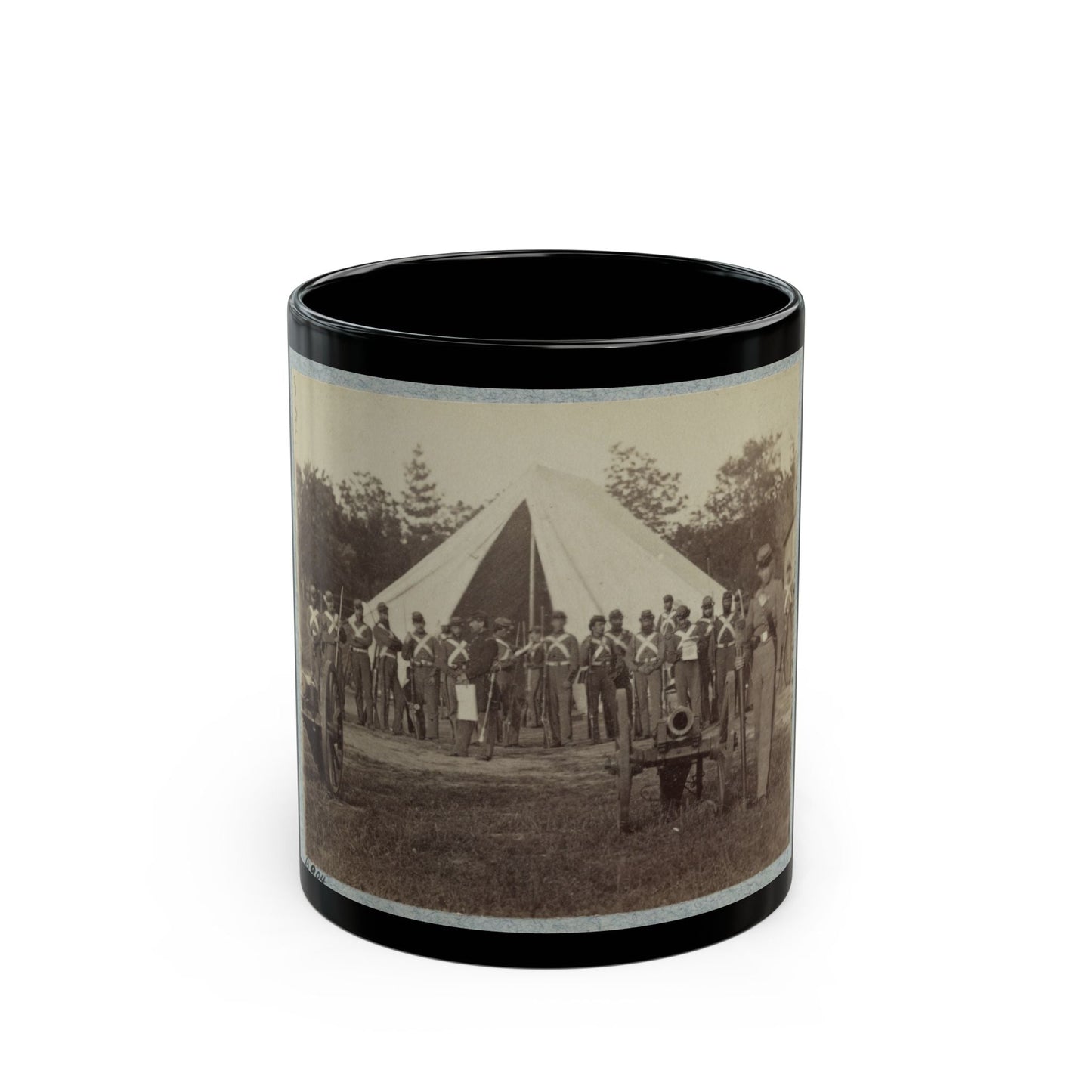 7th New York State Militia, Camp Cameron, D.C., 1861 036 (U.S. Civil War) Black Coffee Mug