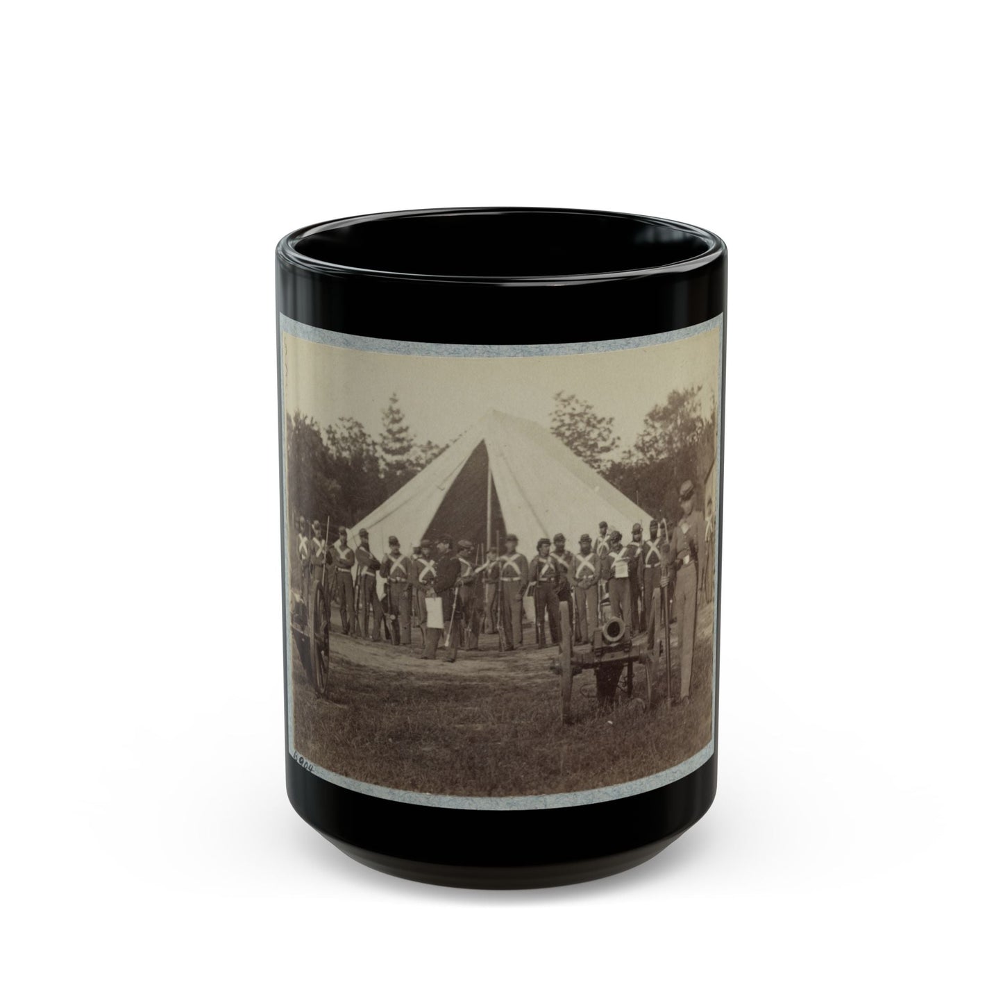 7th New York State Militia, Camp Cameron, D.C., 1861 036 (U.S. Civil War) Black Coffee Mug