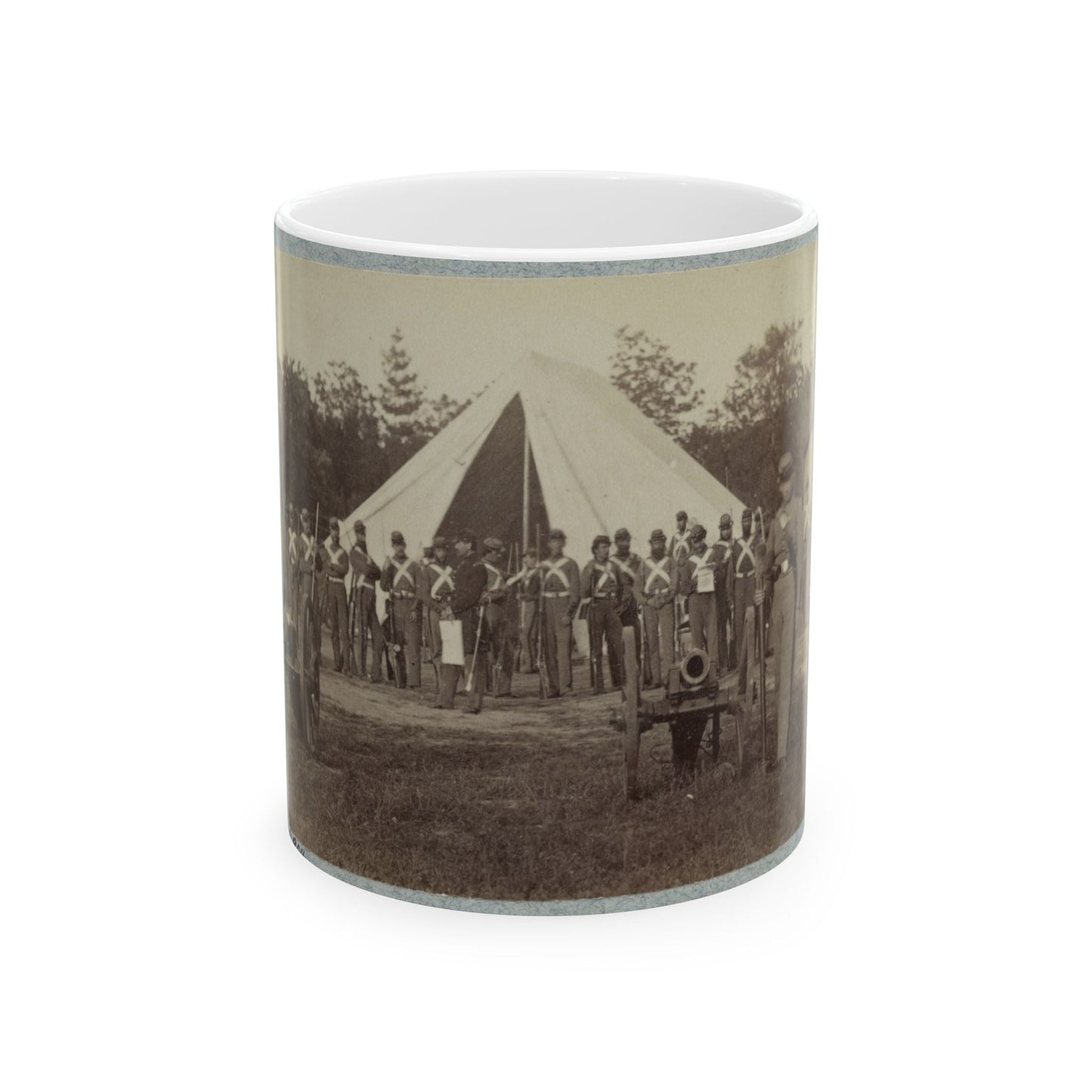 7th New York State Militia, Camp Cameron, D.C., 1861 036 (U.S. Civil War) White Coffee Mug