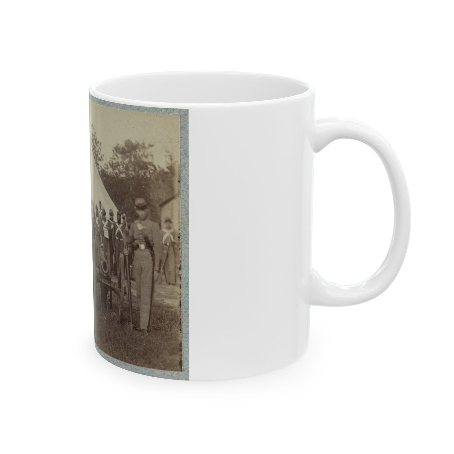 7th New York State Militia, Camp Cameron, D.C., 1861 036 (U.S. Civil War) White Coffee Mug