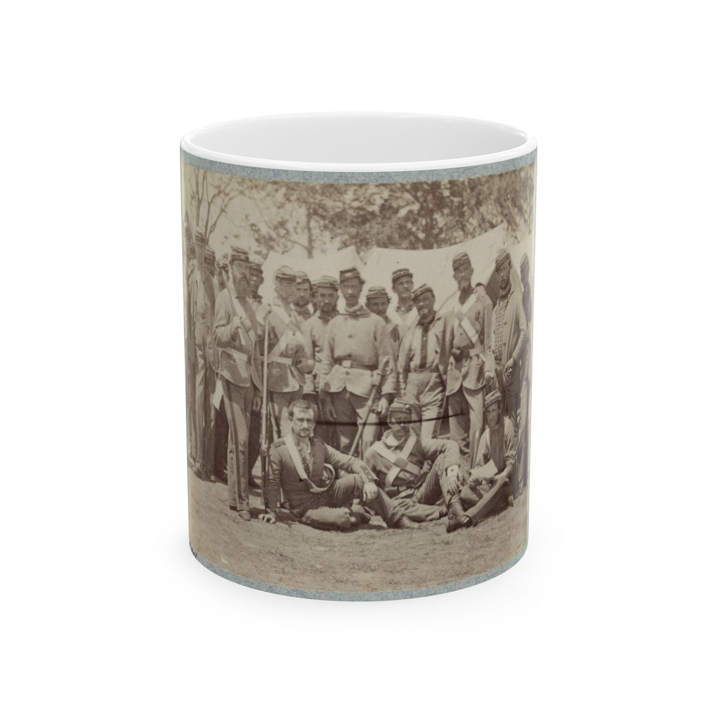 7th New York State Militia, Camp Cameron, D.C., 1861 037 (U.S. Civil War) White Coffee Mug