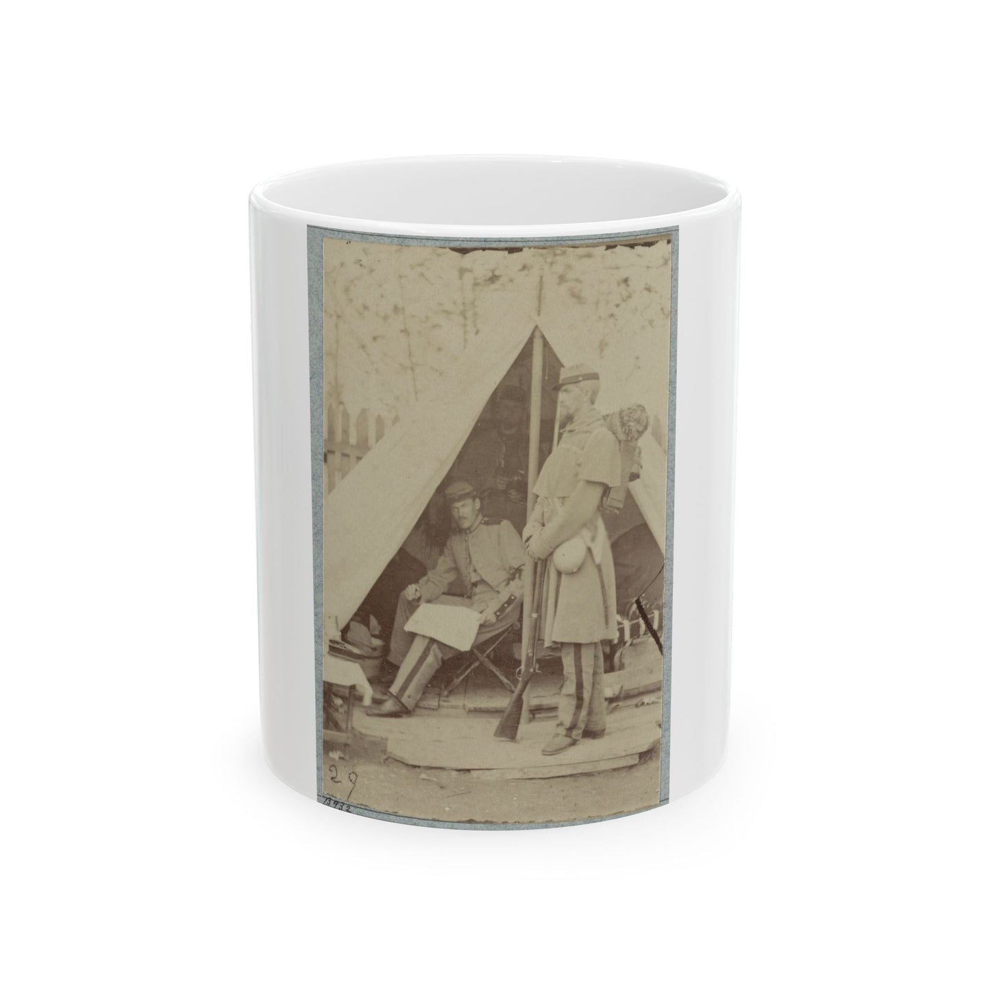 7th New York State Militia, Camp Cameron, D.C., 1861 038 (U.S. Civil War) White Coffee Mug