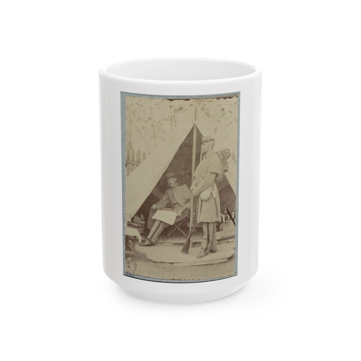 7th New York State Militia, Camp Cameron, D.C., 1861 038 (U.S. Civil War) White Coffee Mug