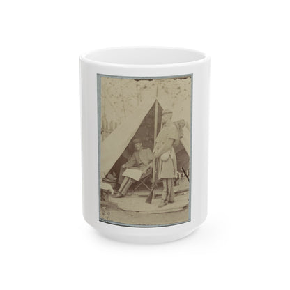 7th New York State Militia, Camp Cameron, D.C., 1861 038 (U.S. Civil War) White Coffee Mug