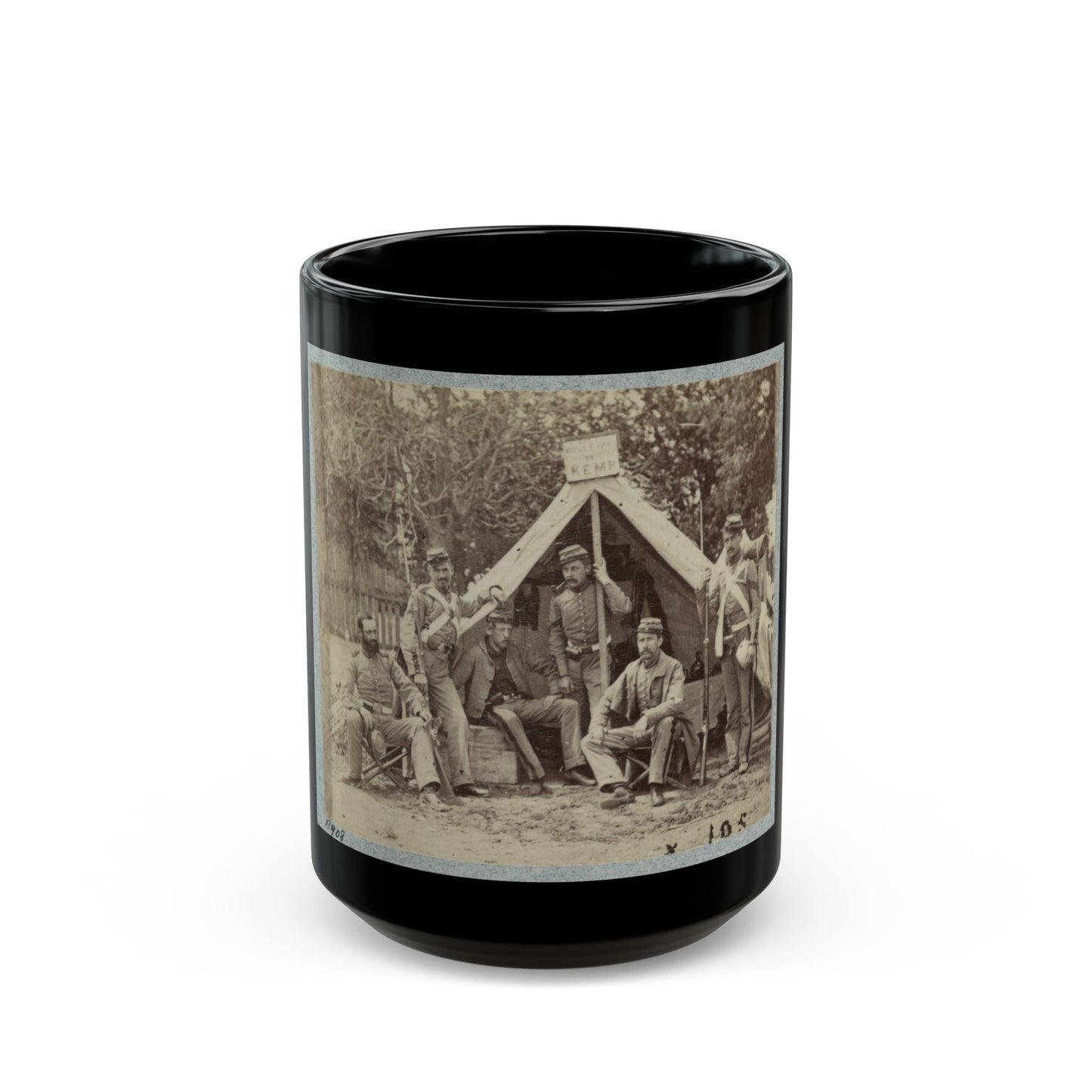 7th New York State Militia, Camp Cameron, D.C., 1861(2) (U.S. Civil War) Black Coffee Mug