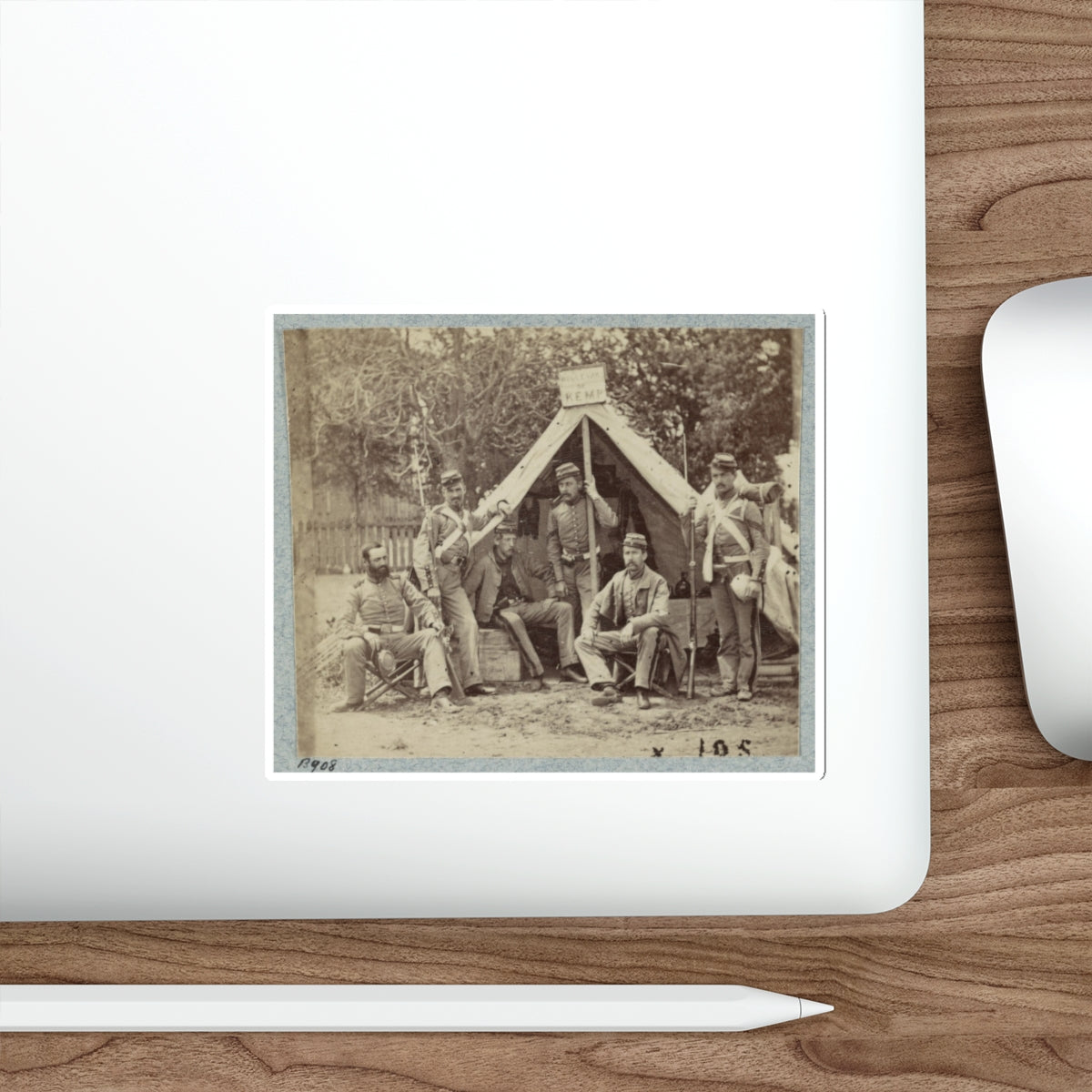 7th New York State Militia, Camp Cameron, D.C., 1861(2) (U.S. Civil War) STICKER Vinyl Die-Cut Decal-The Sticker Space