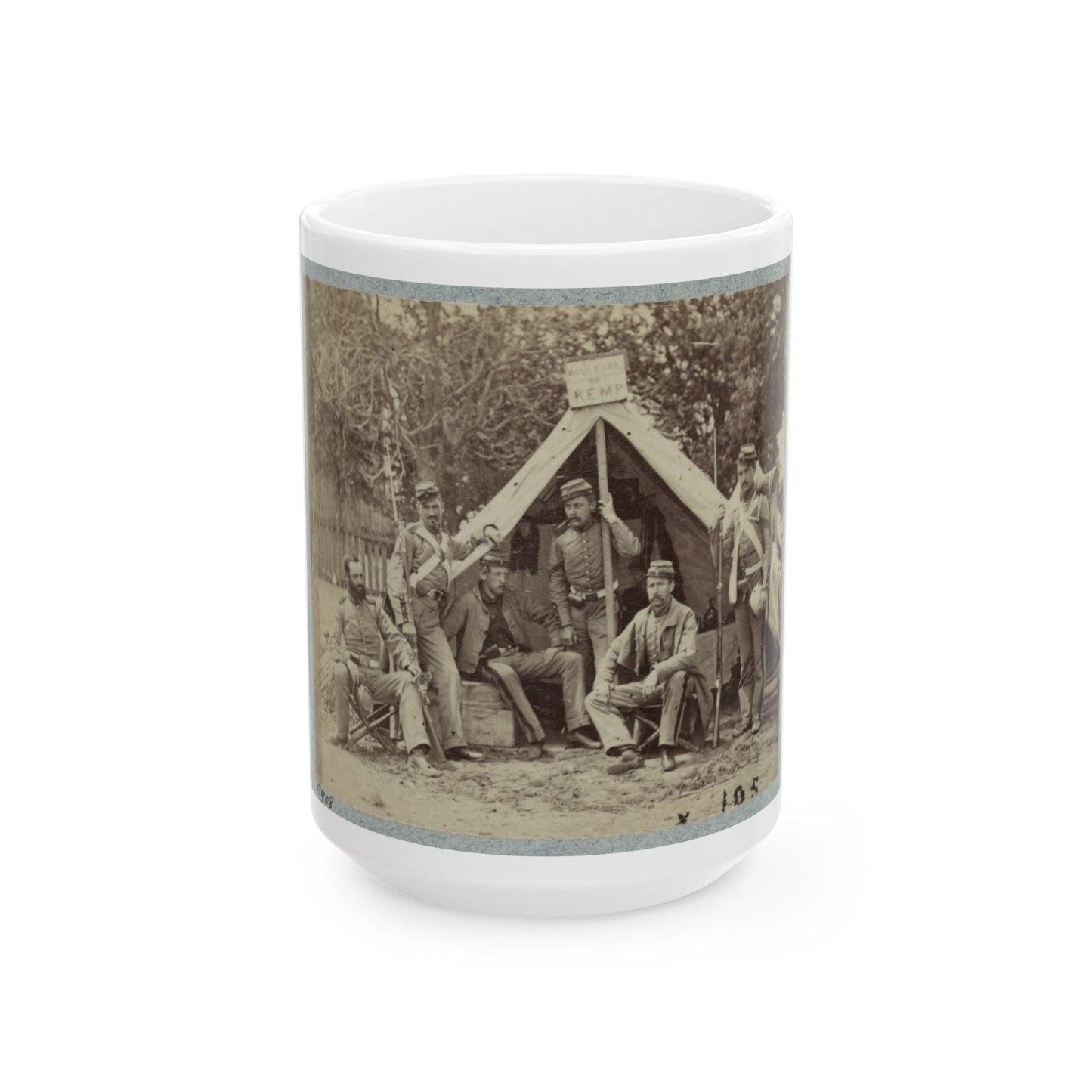 7th New York State Militia, Camp Cameron, D.C., 1861(2) (U.S. Civil War) White Coffee Mug