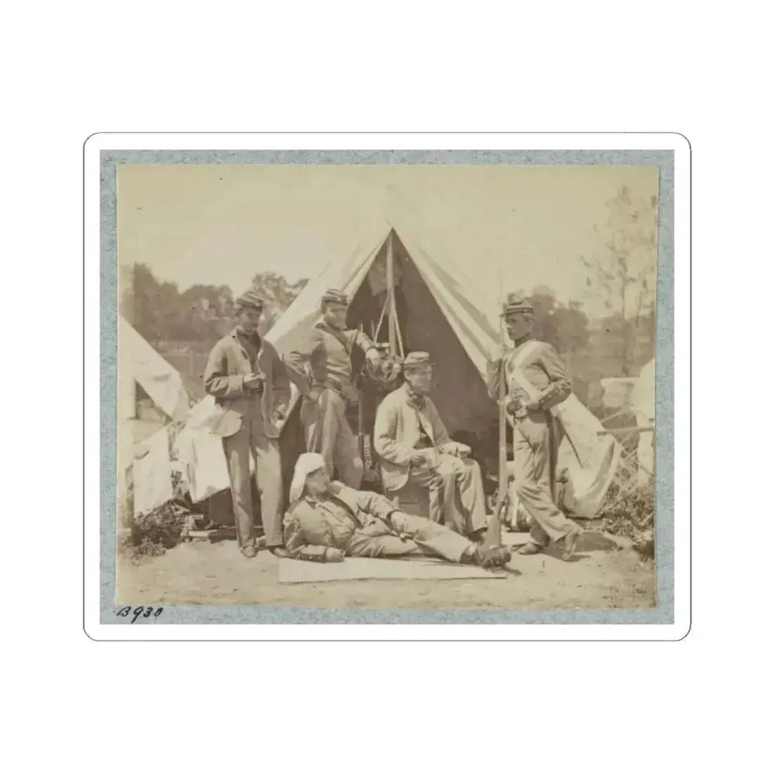 7Th New York State Militia, Camp Cameron, D.C., 1861 002(2) (U.S. Civil War) STICKER Vinyl Kiss-Cut Decal 4 Inch White - The Sticker Space