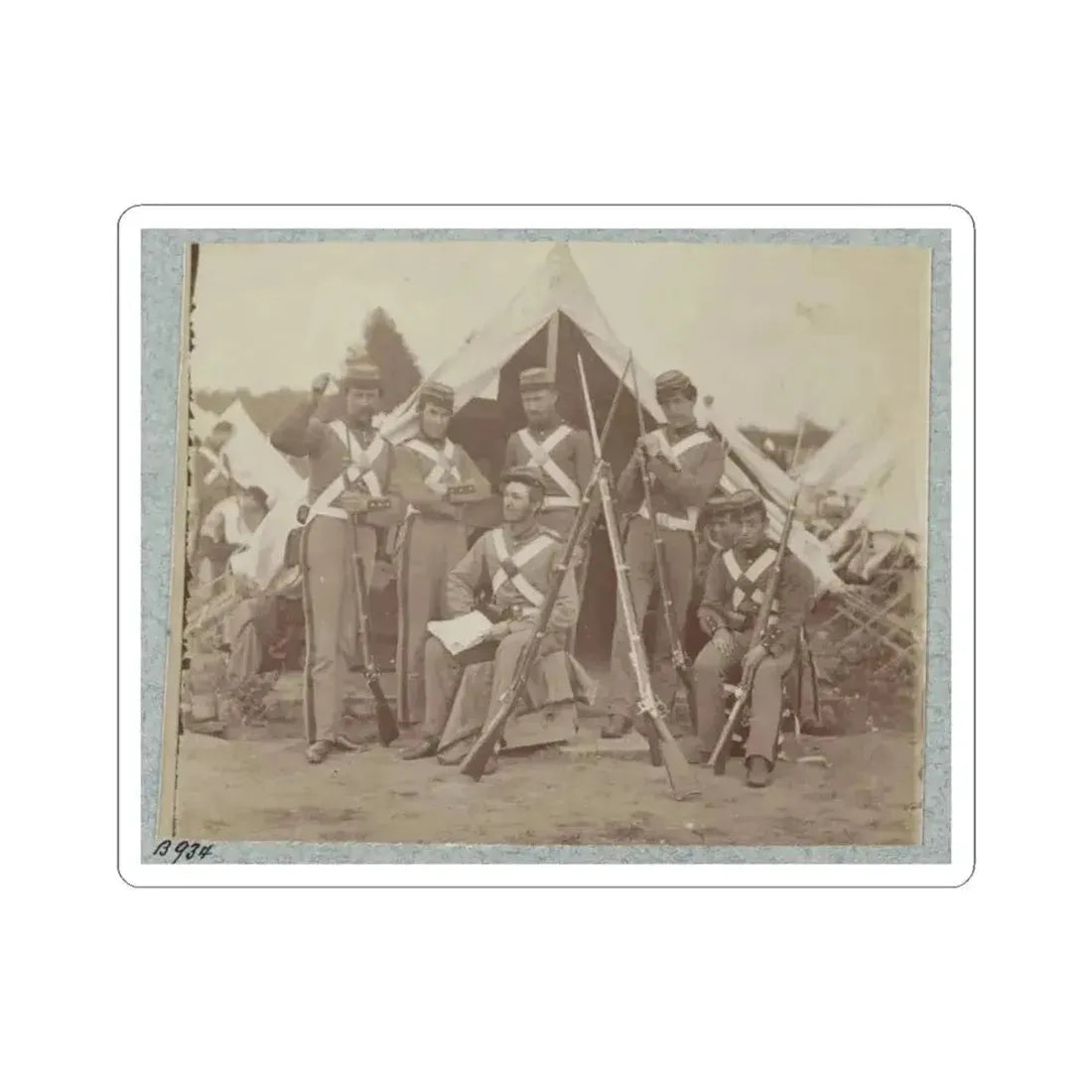 7Th New York State Militia, Camp Cameron, D.C., 1861 004 (U.S. Civil War) STICKER Vinyl Kiss-Cut Decal 4 Inch White - The Sticker Space