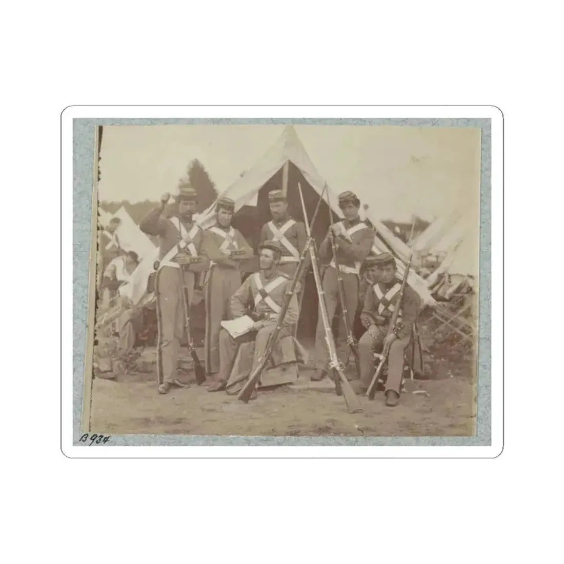7Th New York State Militia, Camp Cameron, D.C., 1861 004 (U.S. Civil War) STICKER Vinyl Kiss-Cut Decal 6 Inch White - The Sticker Space