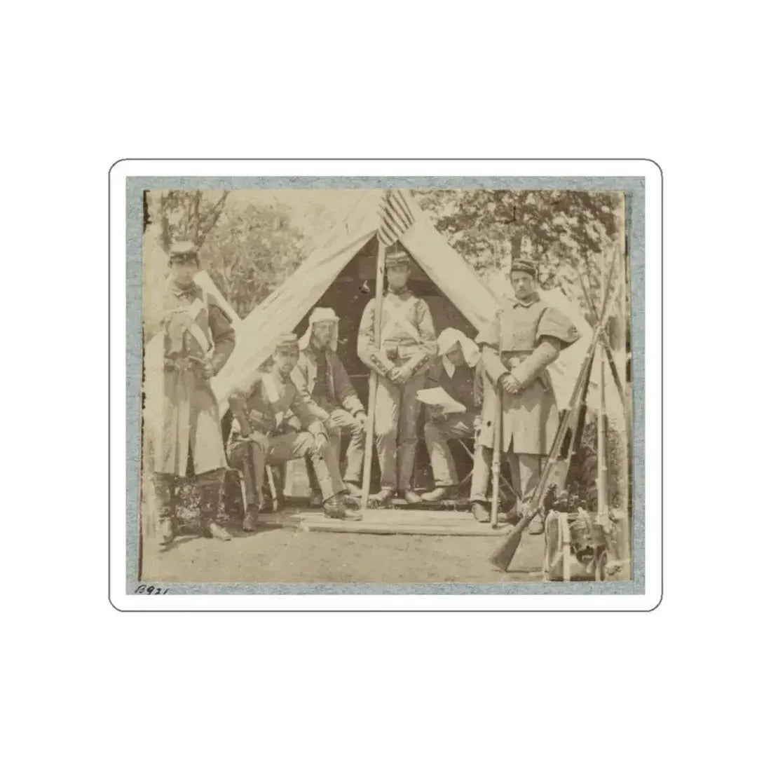 7th New York State Militia, Camp Cameron, D.C., 1861 009 (U.S. Civil War) STICKER Vinyl Die-Cut Decal - The Sticker Space