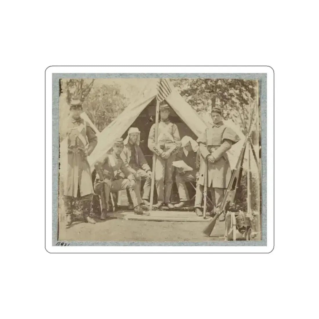 7th New York State Militia, Camp Cameron, D.C., 1861 009 (U.S. Civil War) STICKER Vinyl Die-Cut Decal White Die-Cut 5 Inch - The Sticker Space
