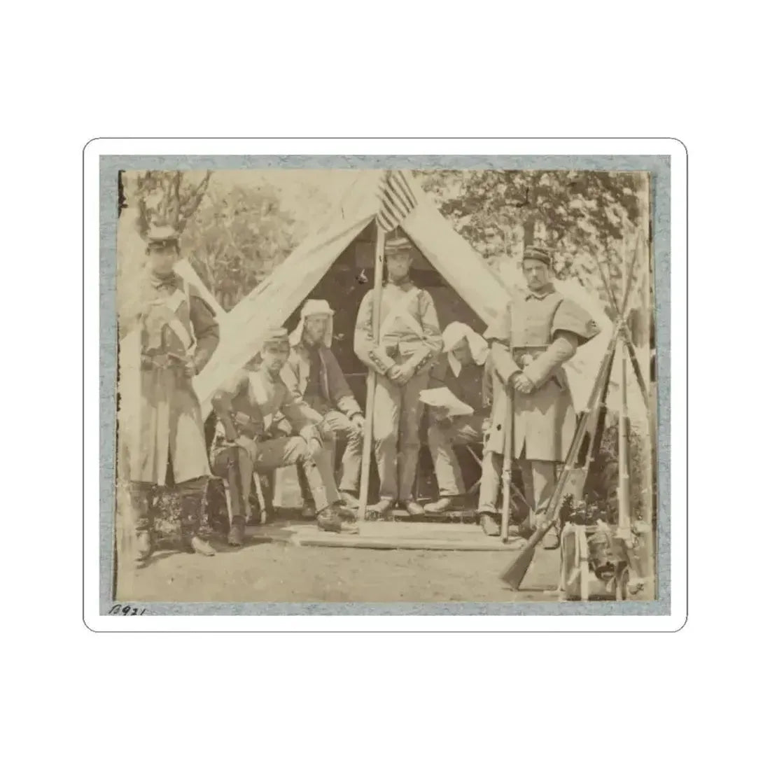 7Th New York State Militia, Camp Cameron, D.C., 1861 009 (U.S. Civil War) STICKER Vinyl Kiss-Cut Decal 6 Inch White - The Sticker Space